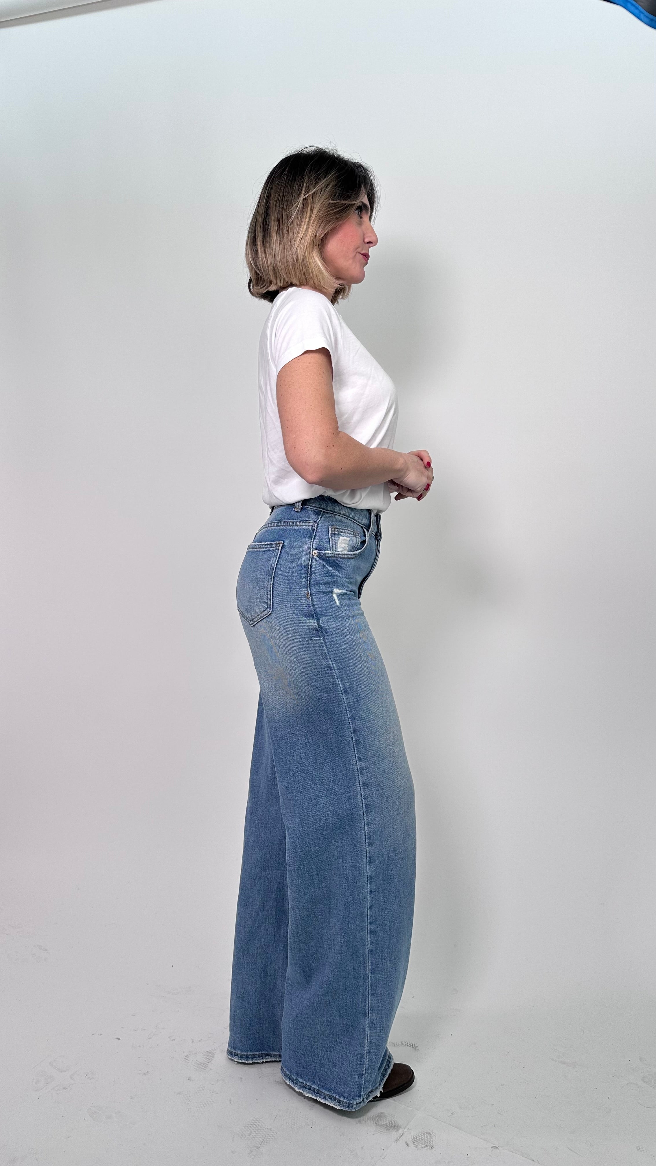 Jeans Palazzo Effetto Lift