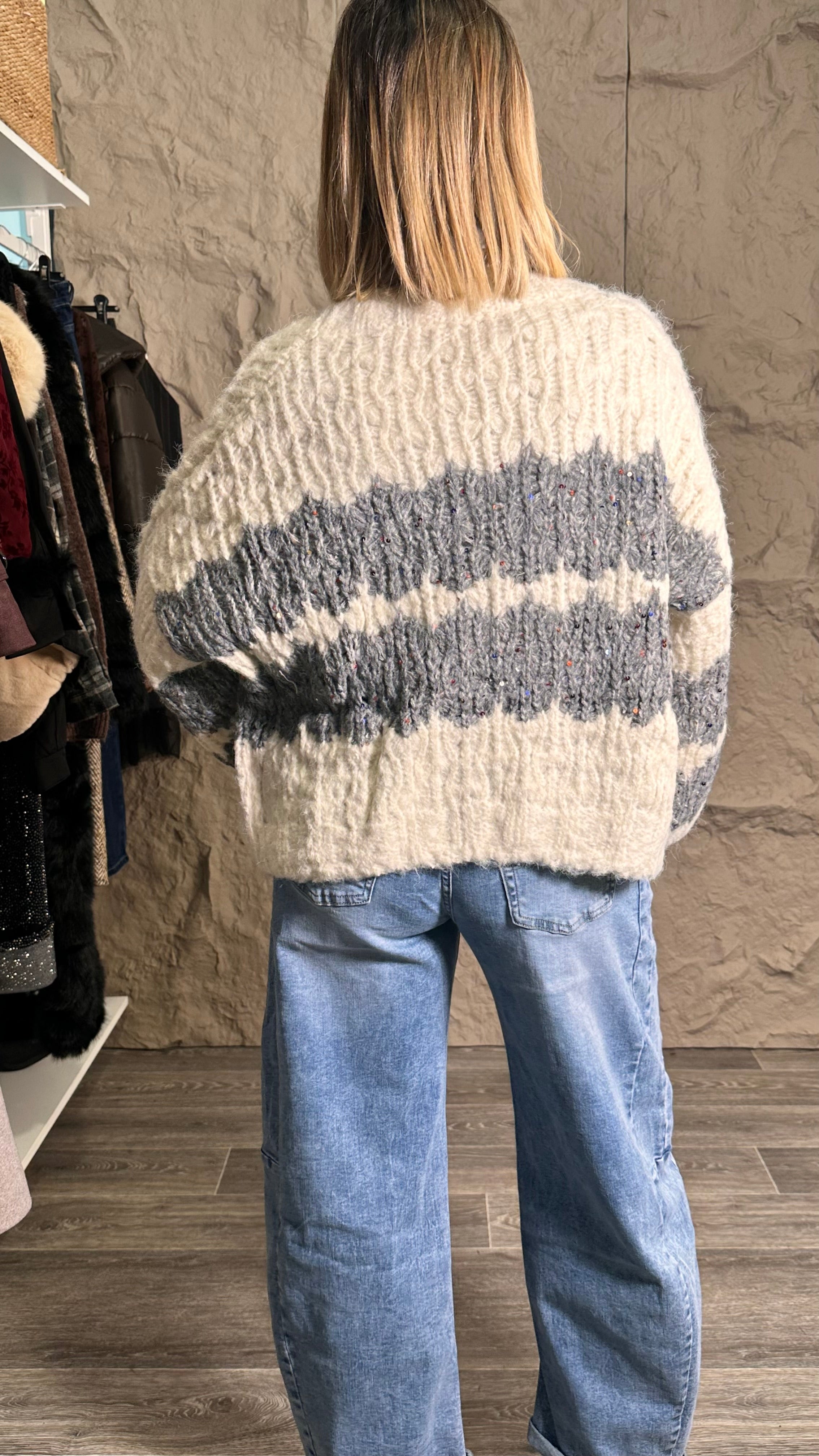 Cardigan Winter Soft Grigio