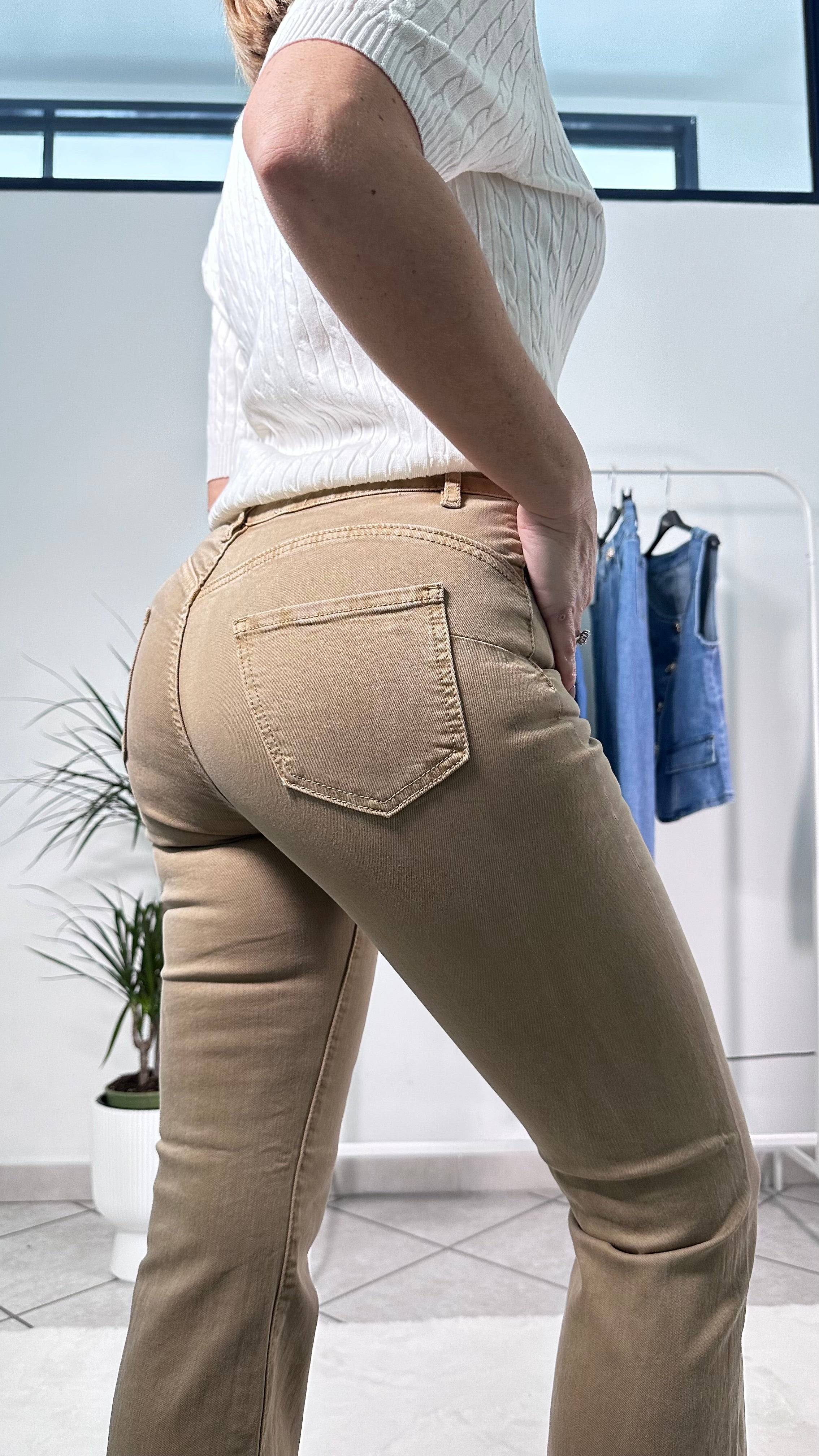 Jeans Zampa Push Up Beige