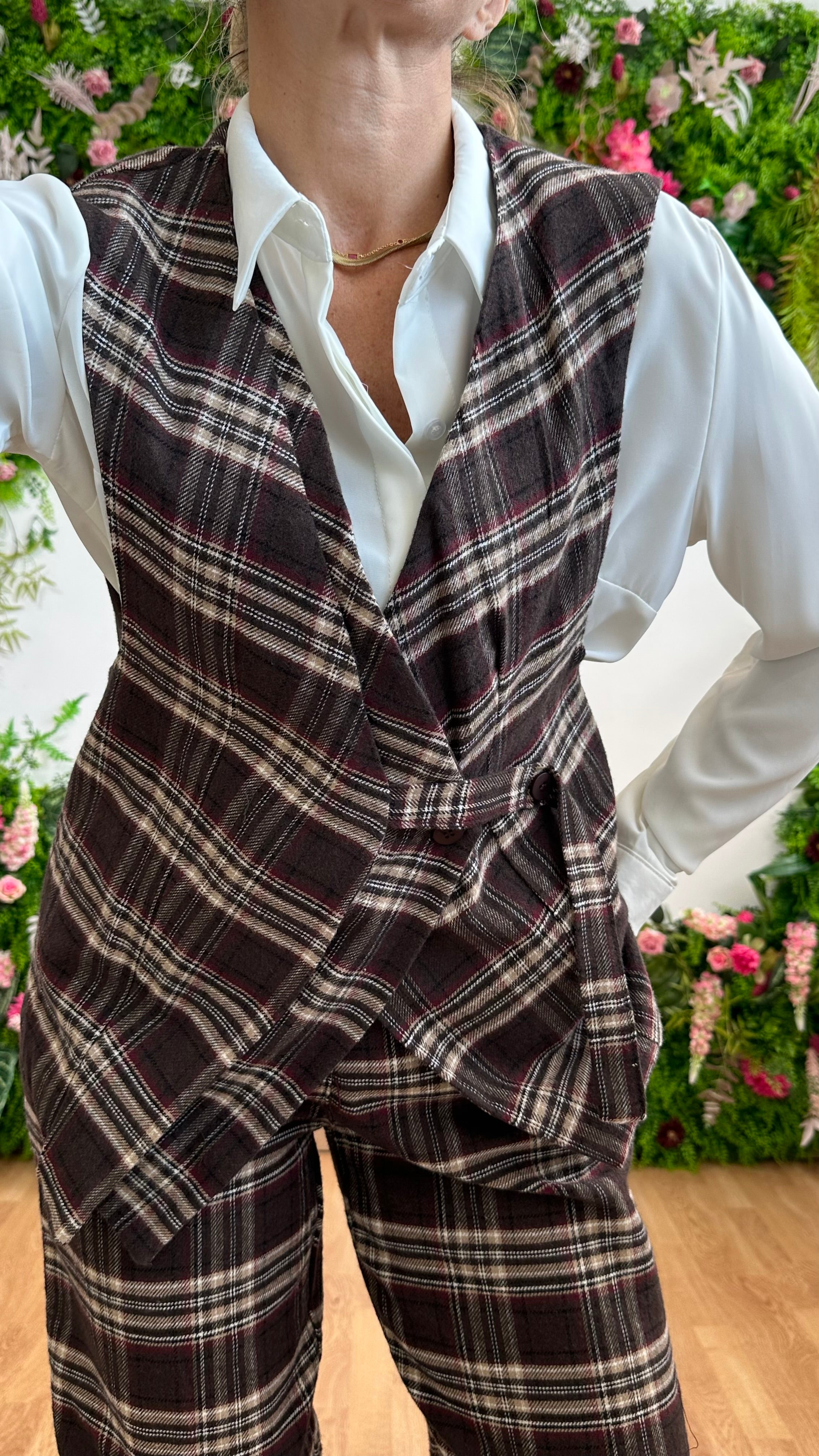 Coordinato Quadri Marrone