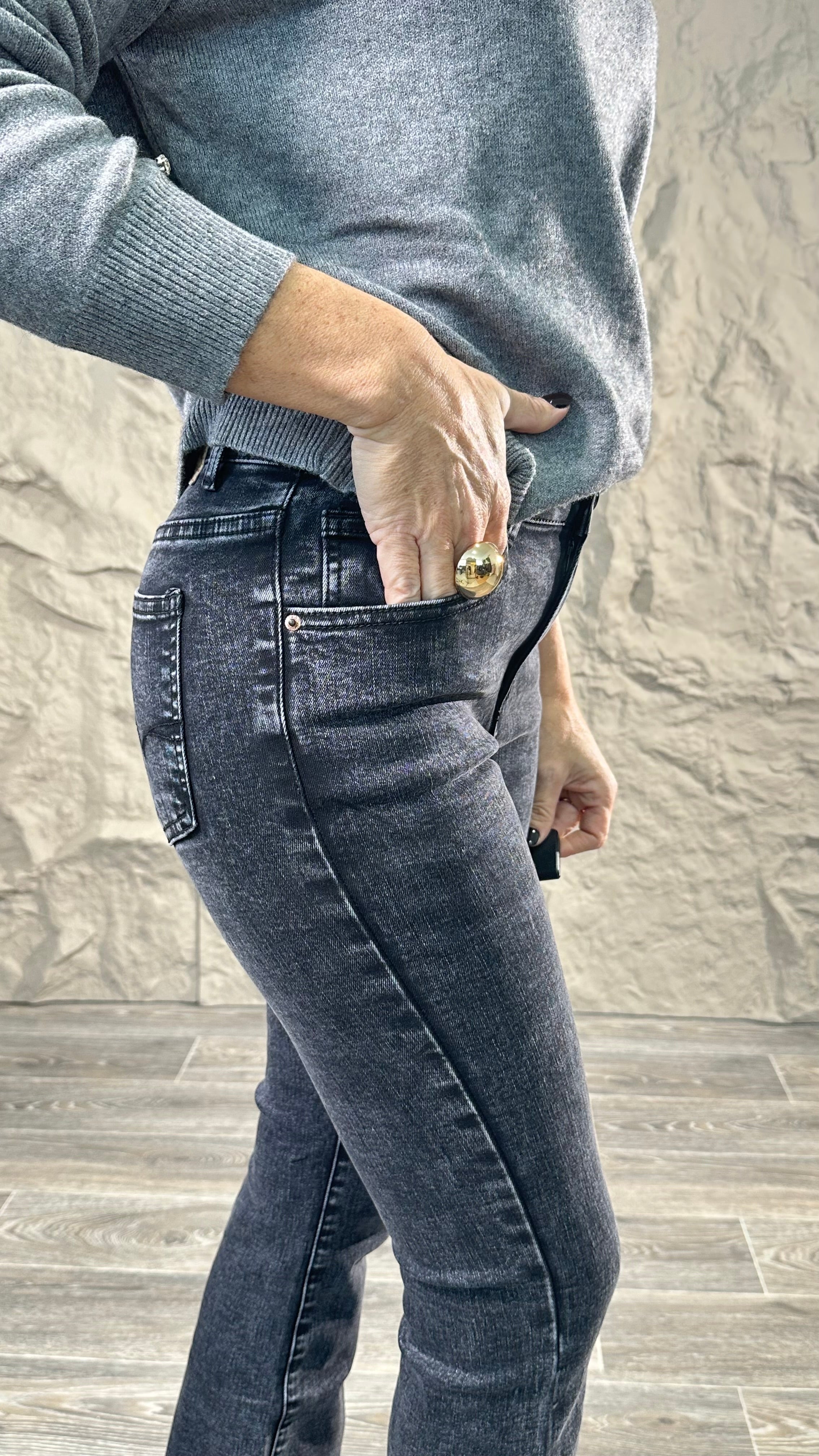 Jeans Zampa grigio scuro