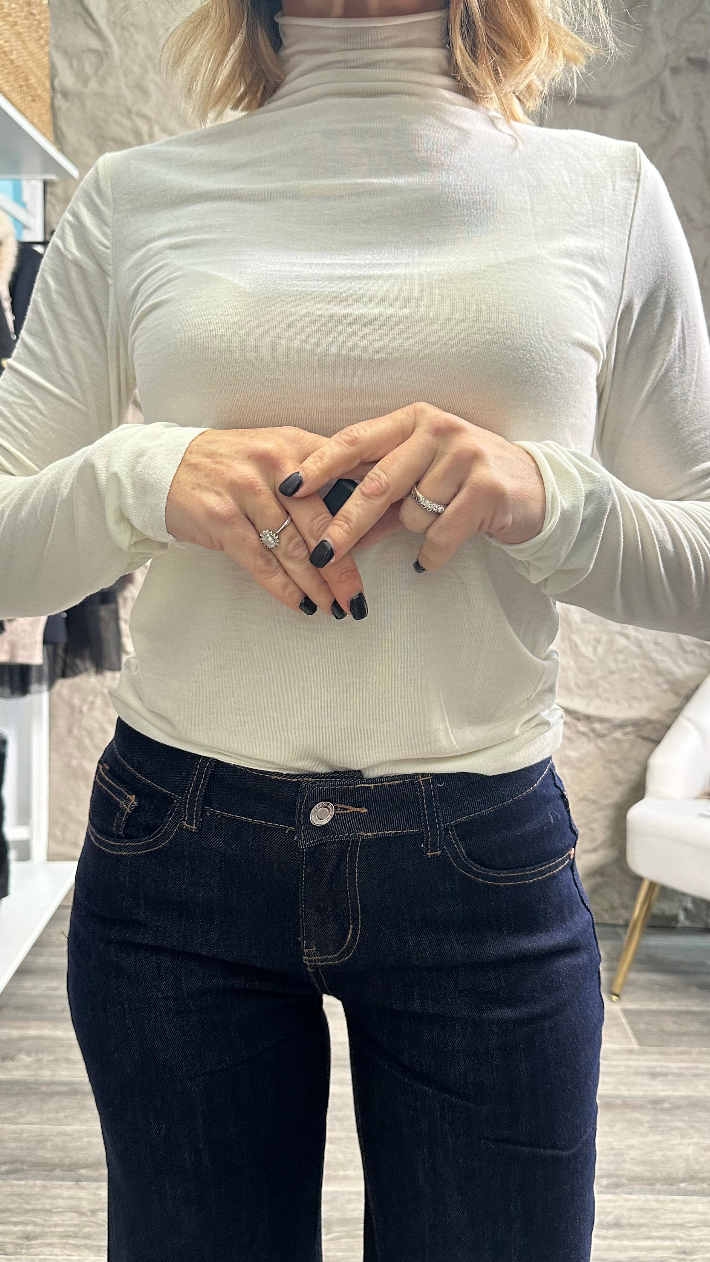 Jeans wide leg vita bassa