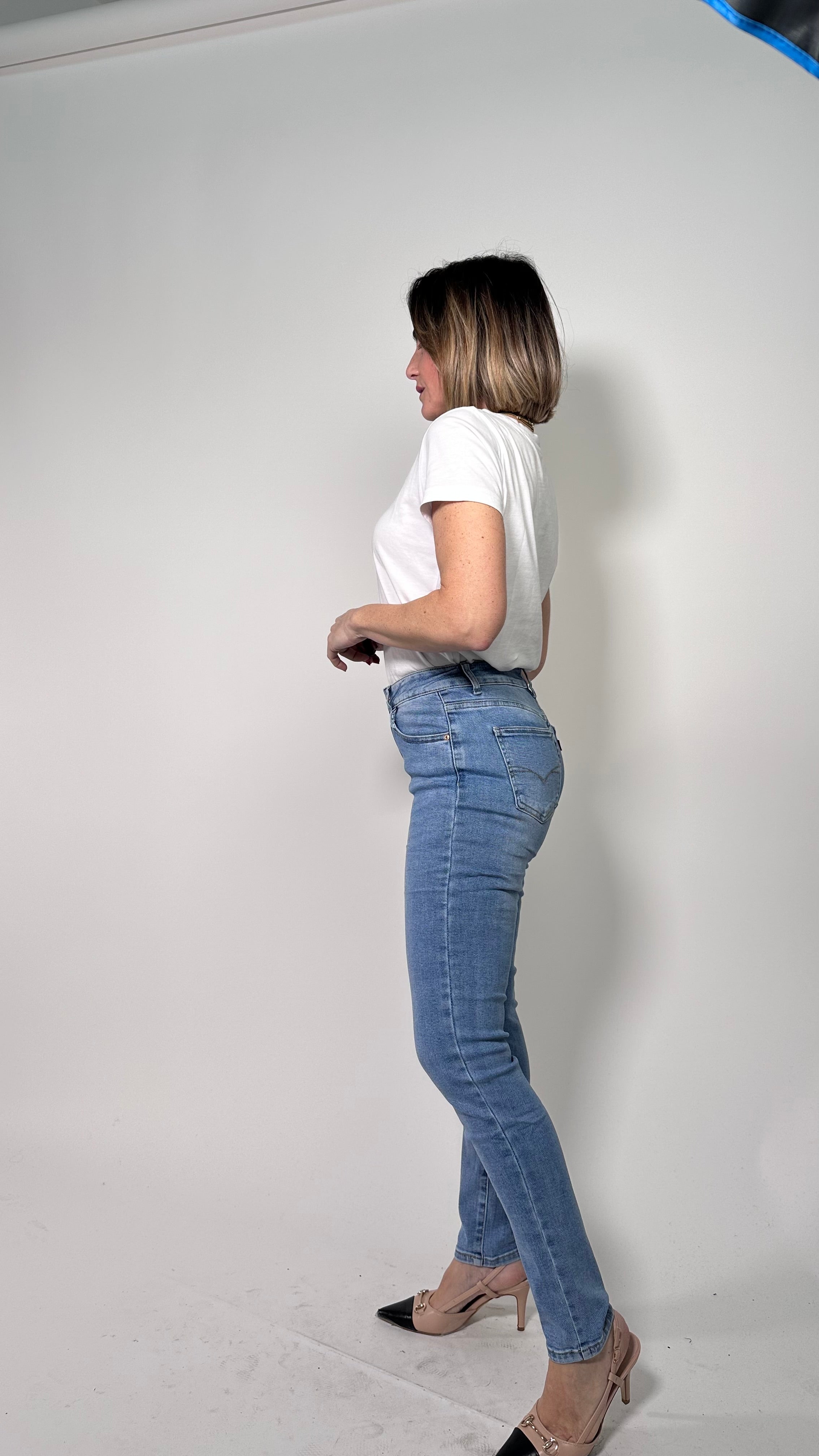 Jeans Skinny Sculpt -5Kg effetto pancia piatta DENIM CHIARO