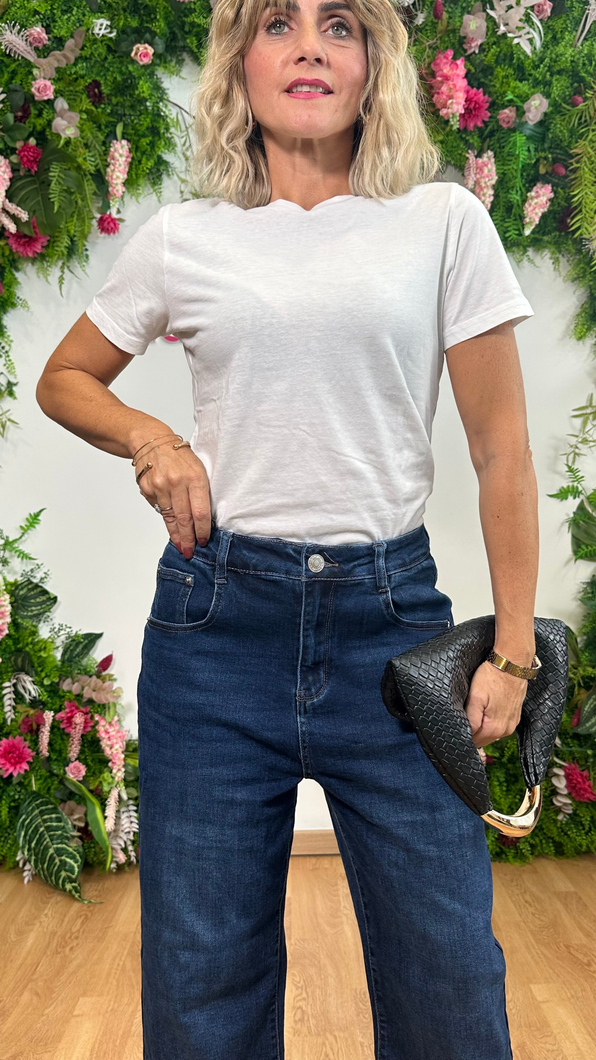 Jeans gamba larga