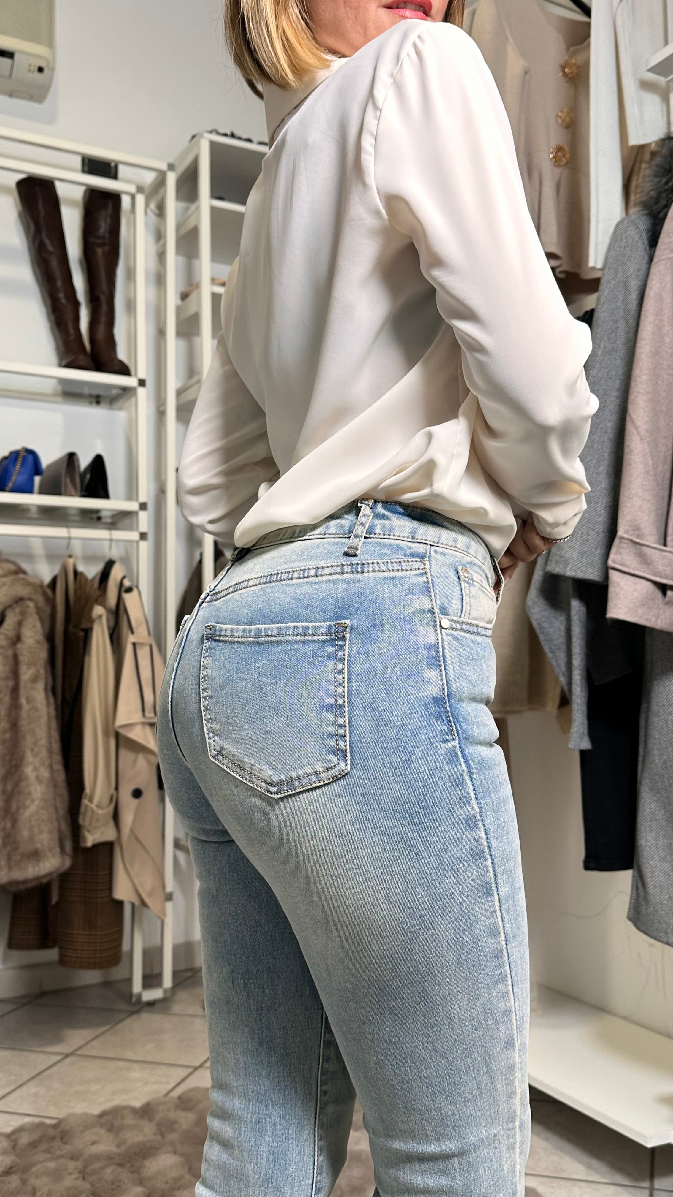 Jeans Flare sabbiato  – Zampa Slanciante