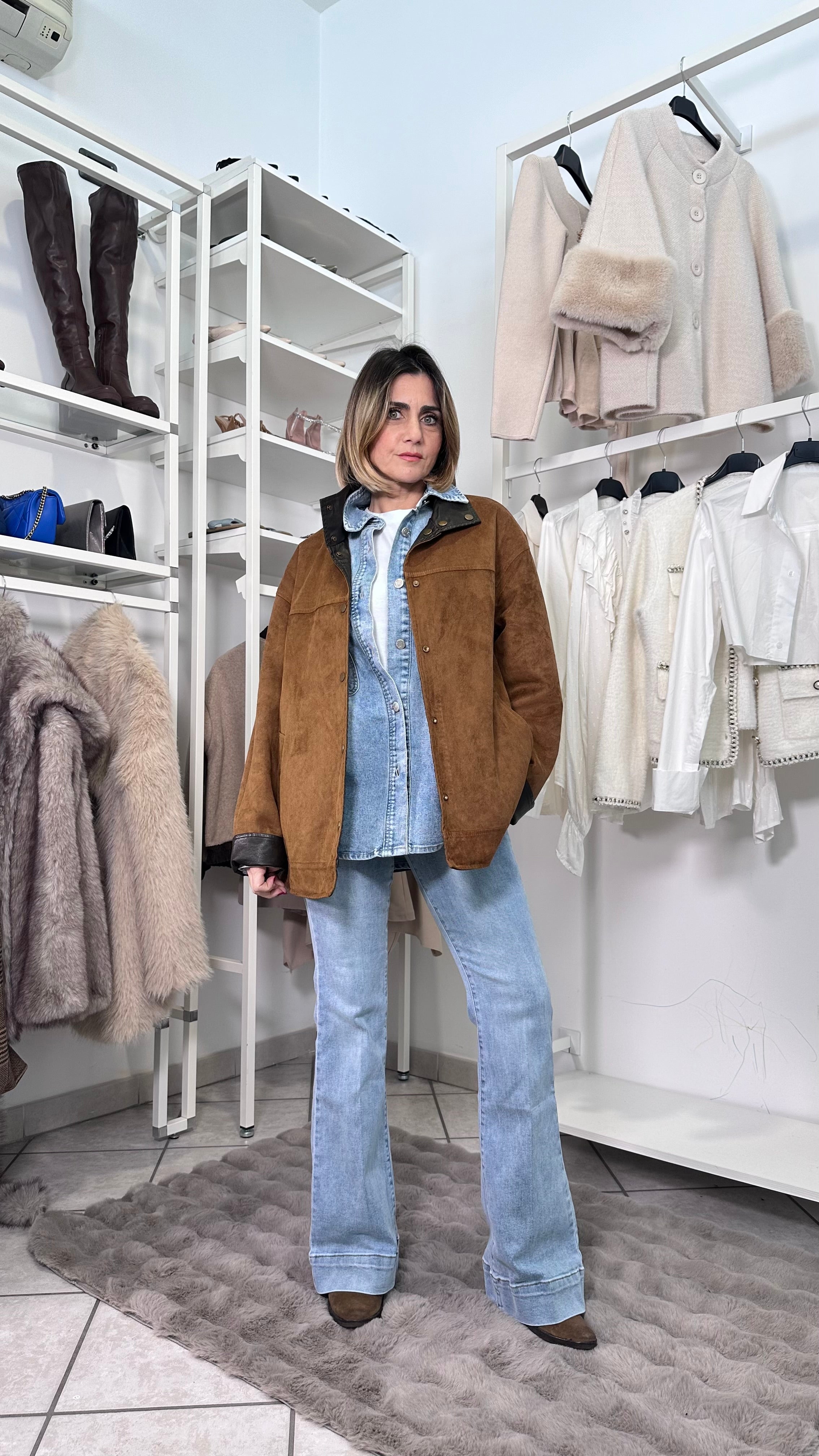 Giacca Urban Leather Reversibile marrone