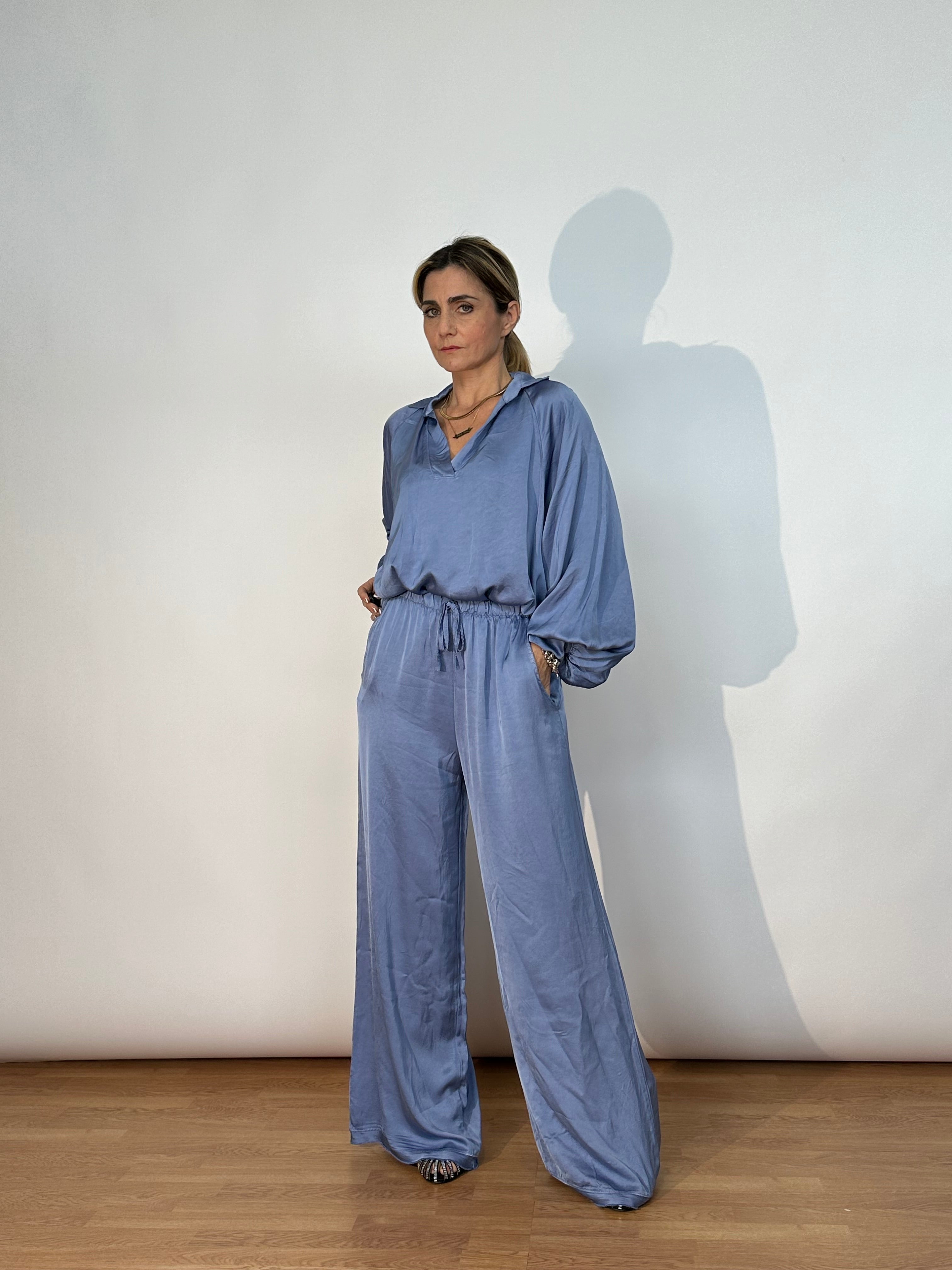 Coord-set Melany viscosa denim