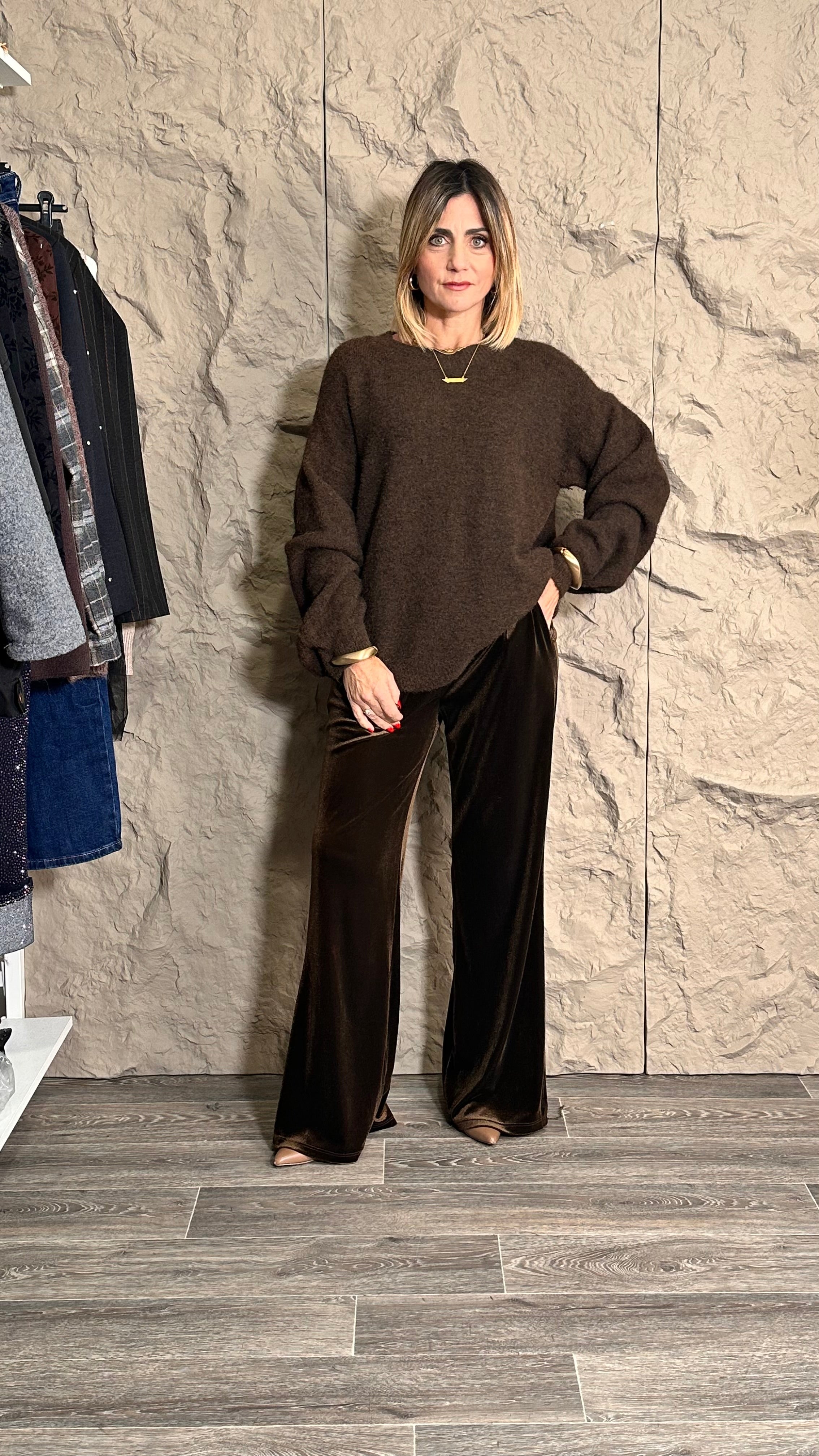 Maglione Cozy Marrone