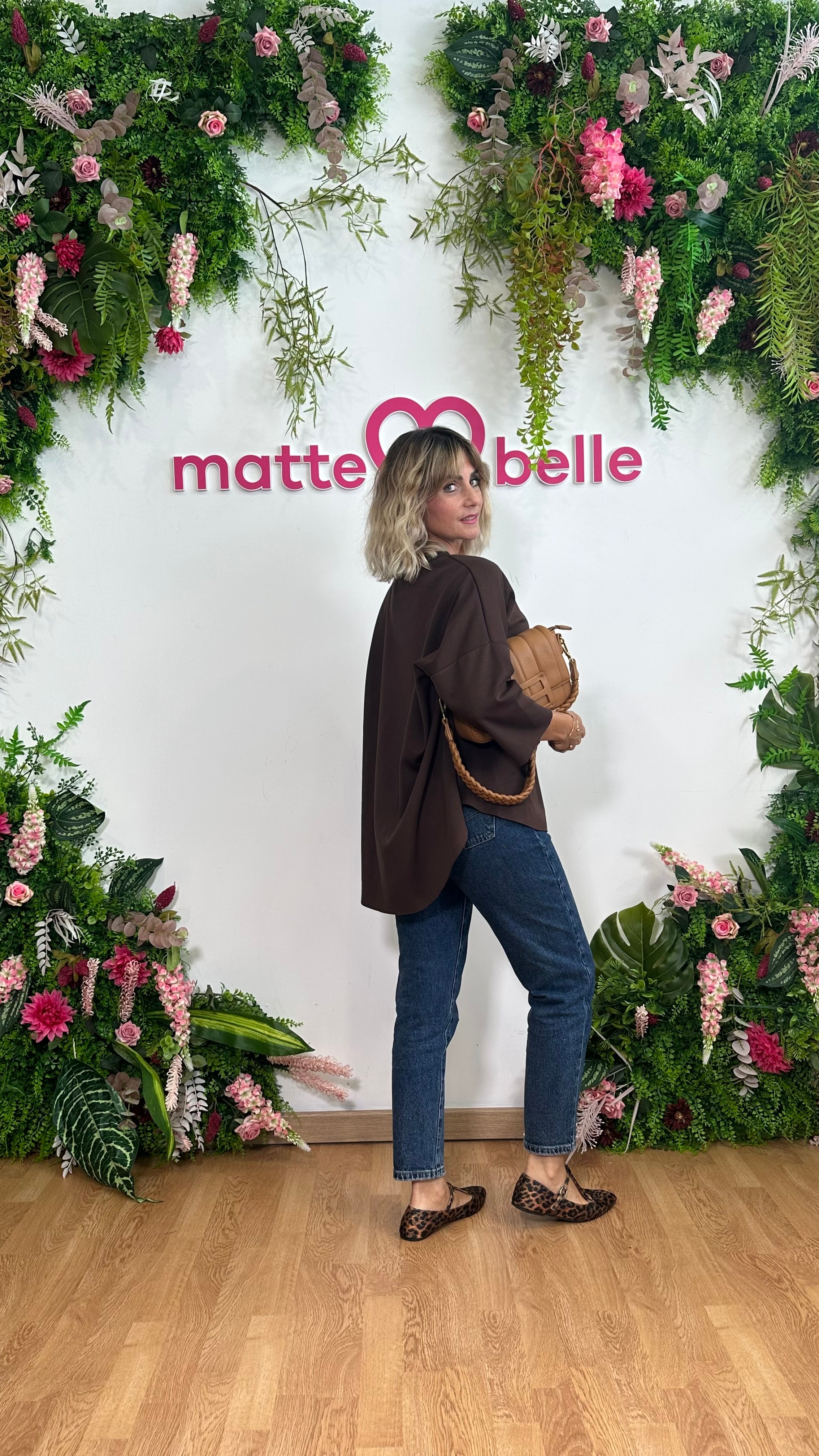 Maglia in viscosa  marrone