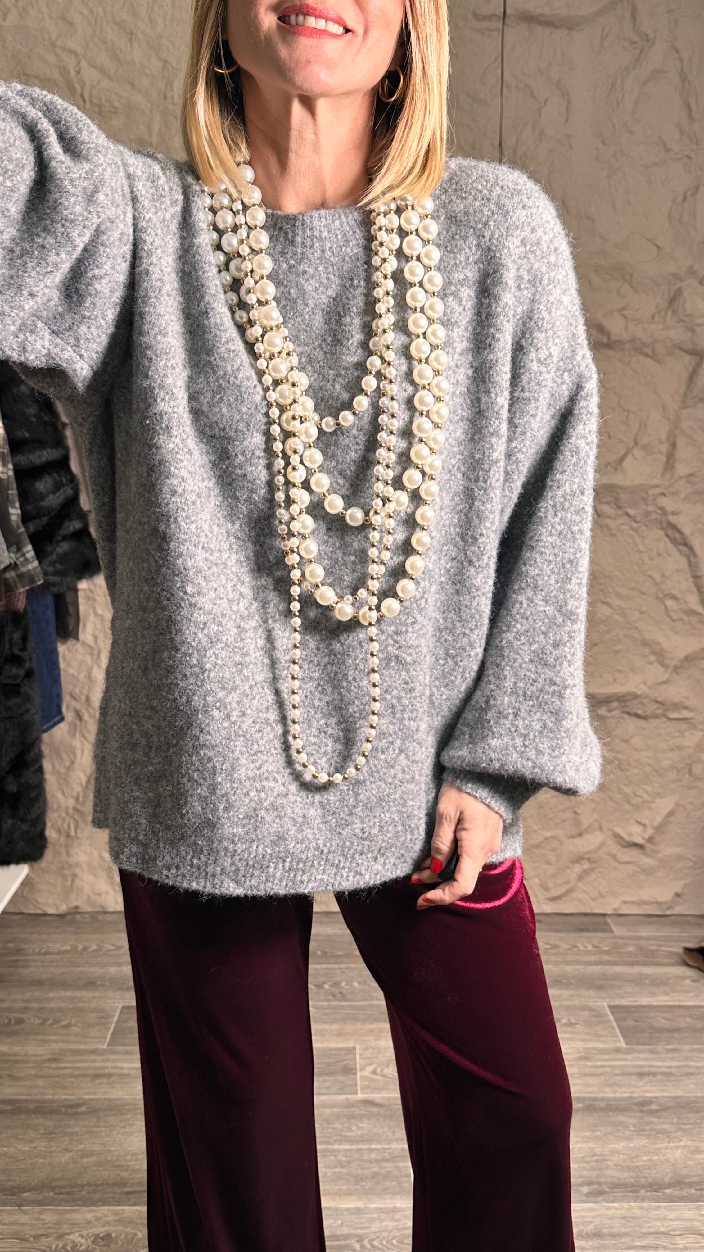 Maglione Cozy Grigio