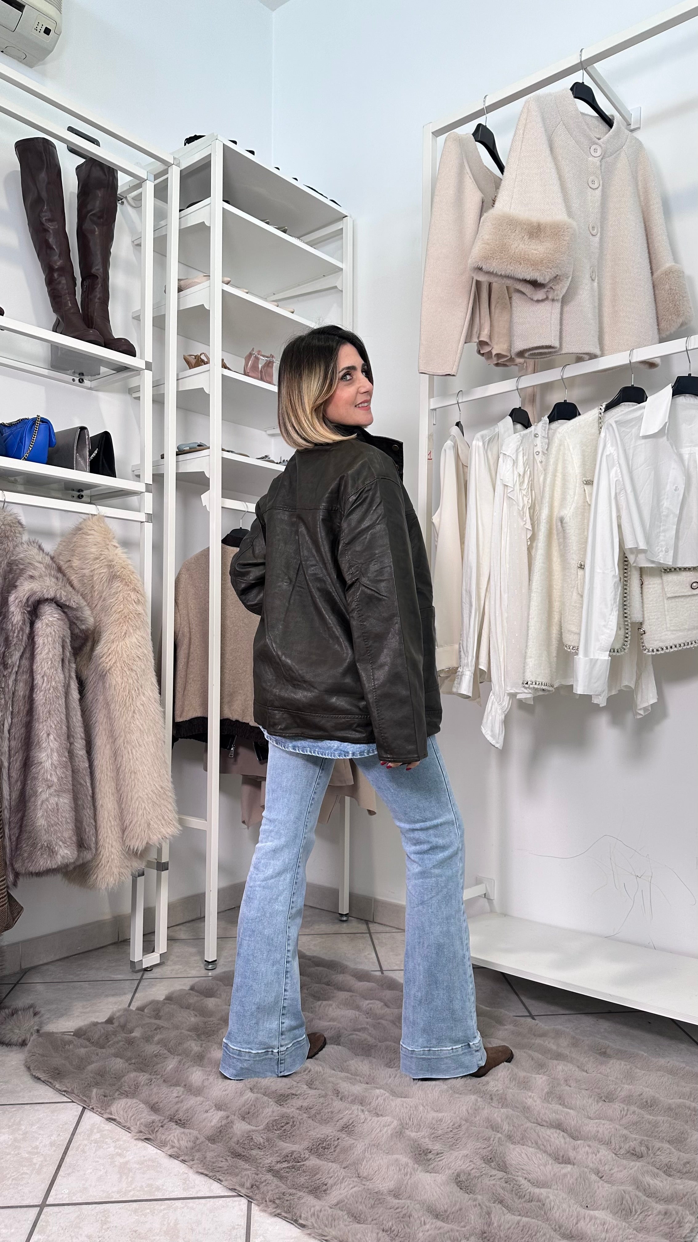 Giacca Urban Leather Reversibile marrone