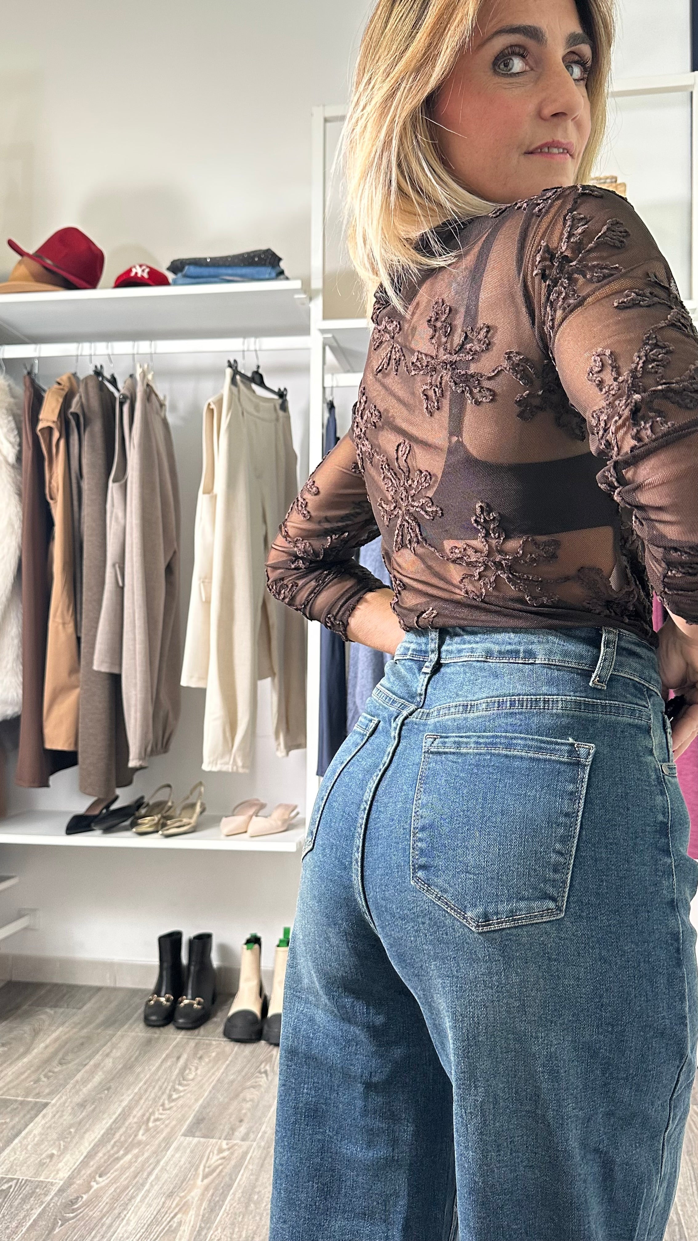 Jeans Barrel sabbiato