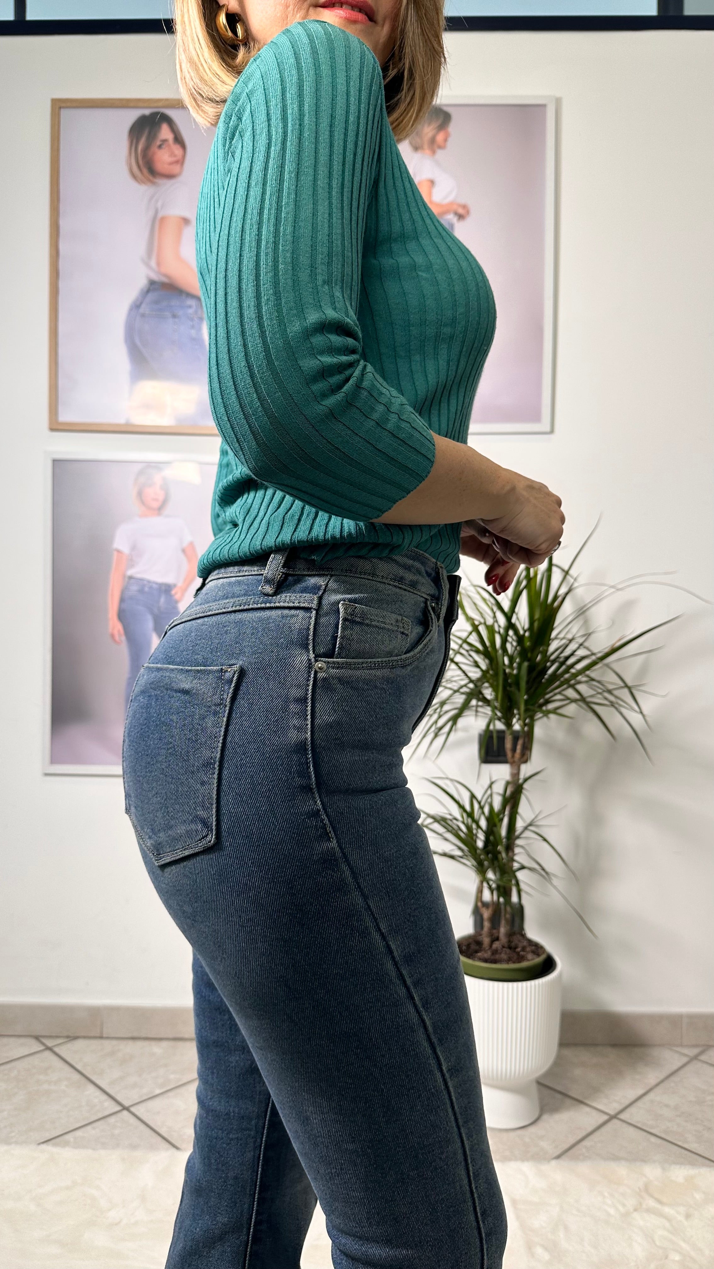 Jeans Angel -5 Kg  French Fit Blu Denim