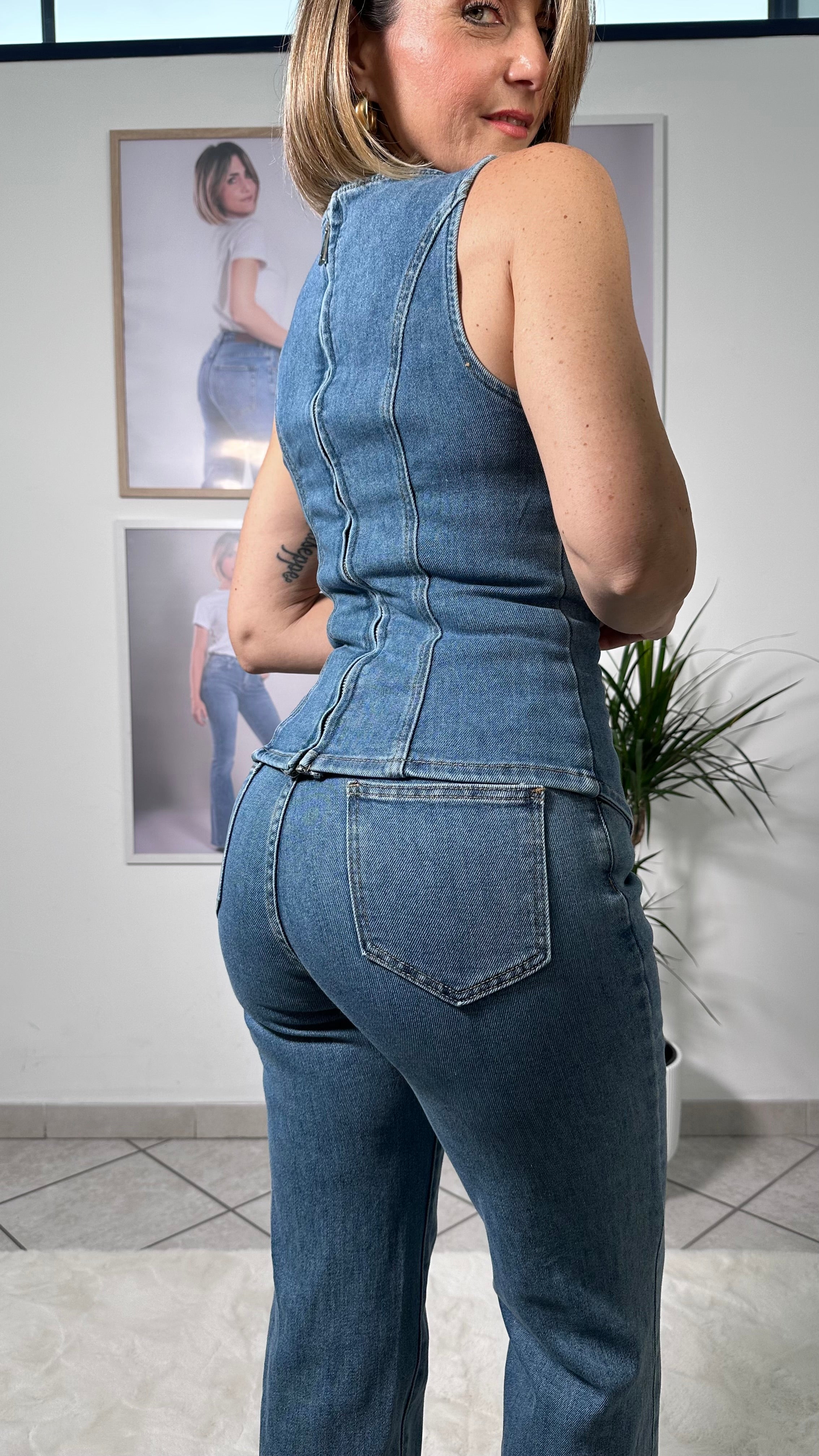 Coordinato Denim Sculpt Chic