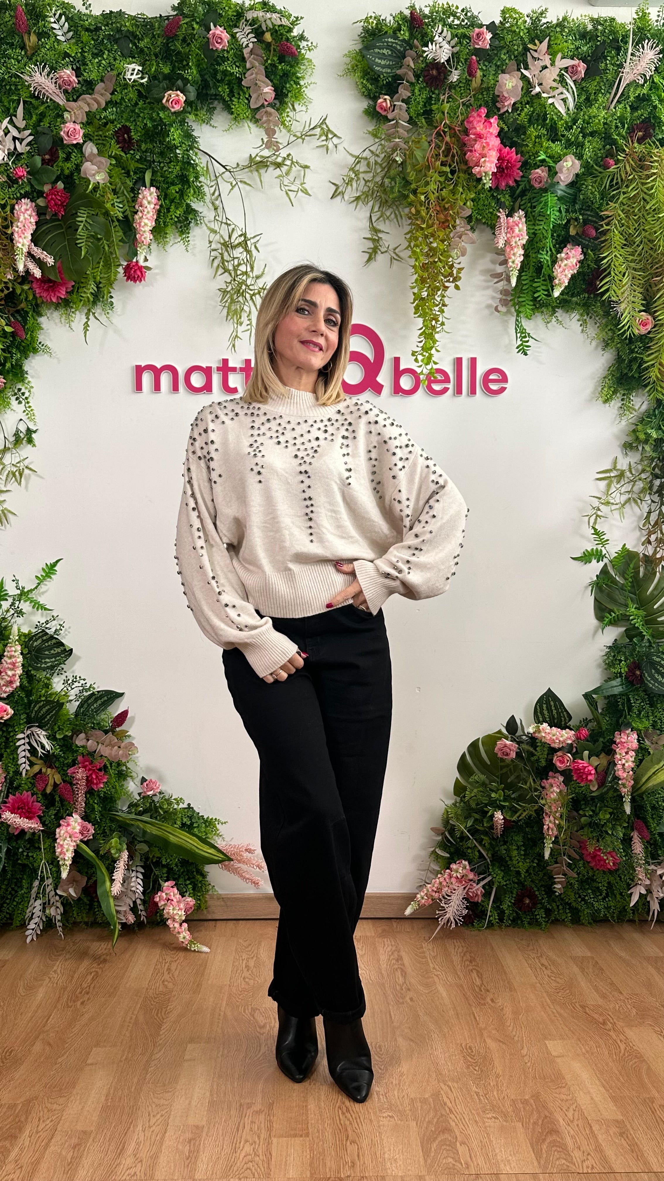 Maglia Crystal panna