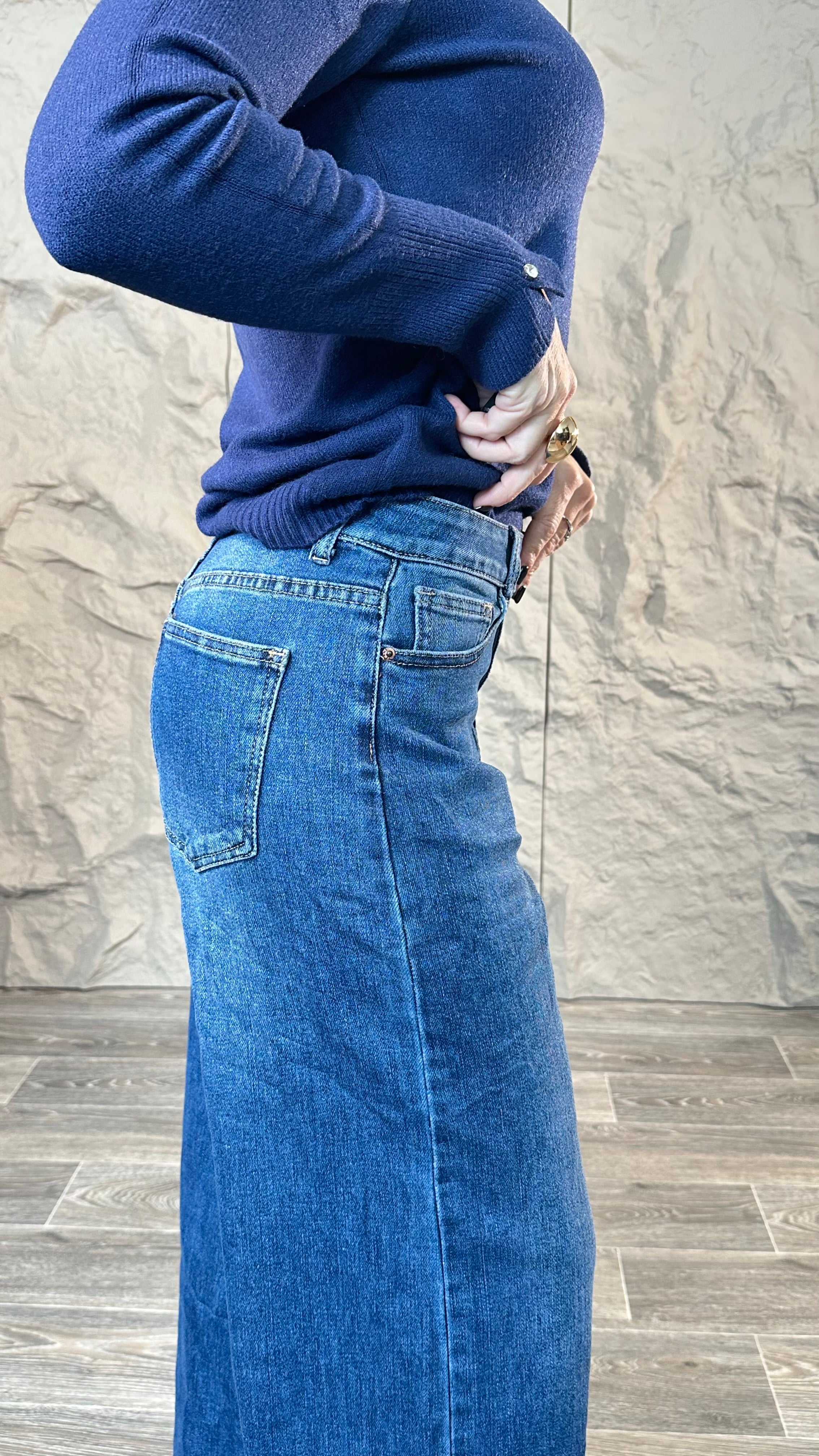 Jeans Palazzo Sfrangiato