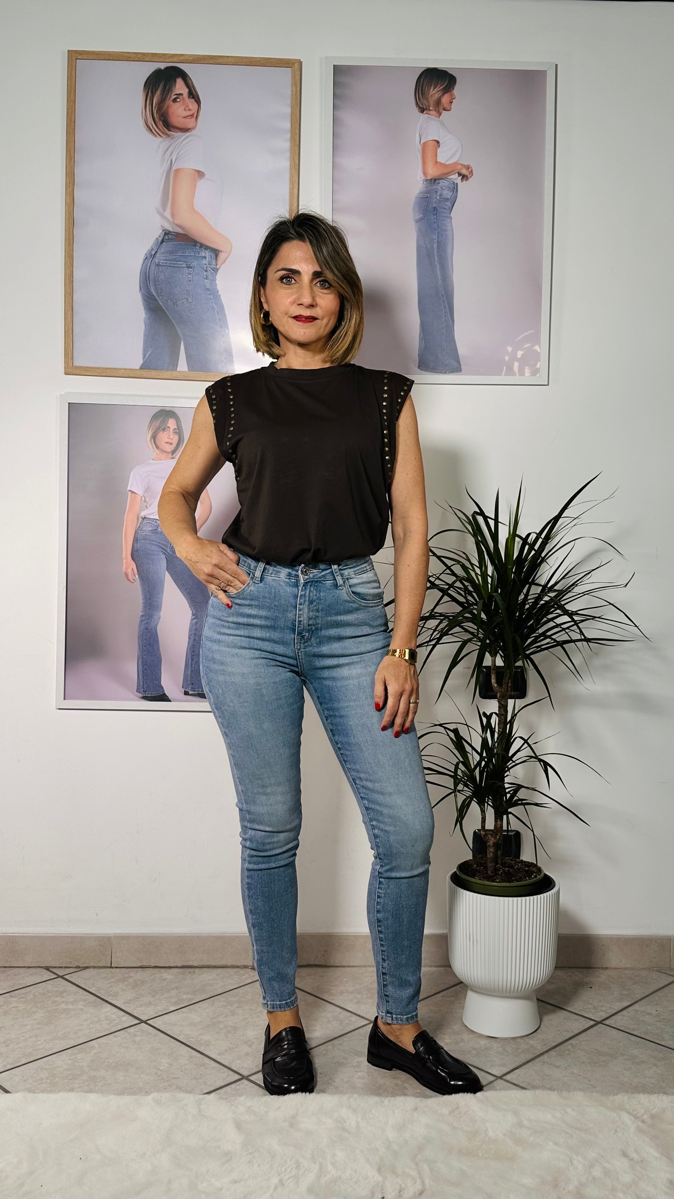 Jeans Skinny denim chiaro