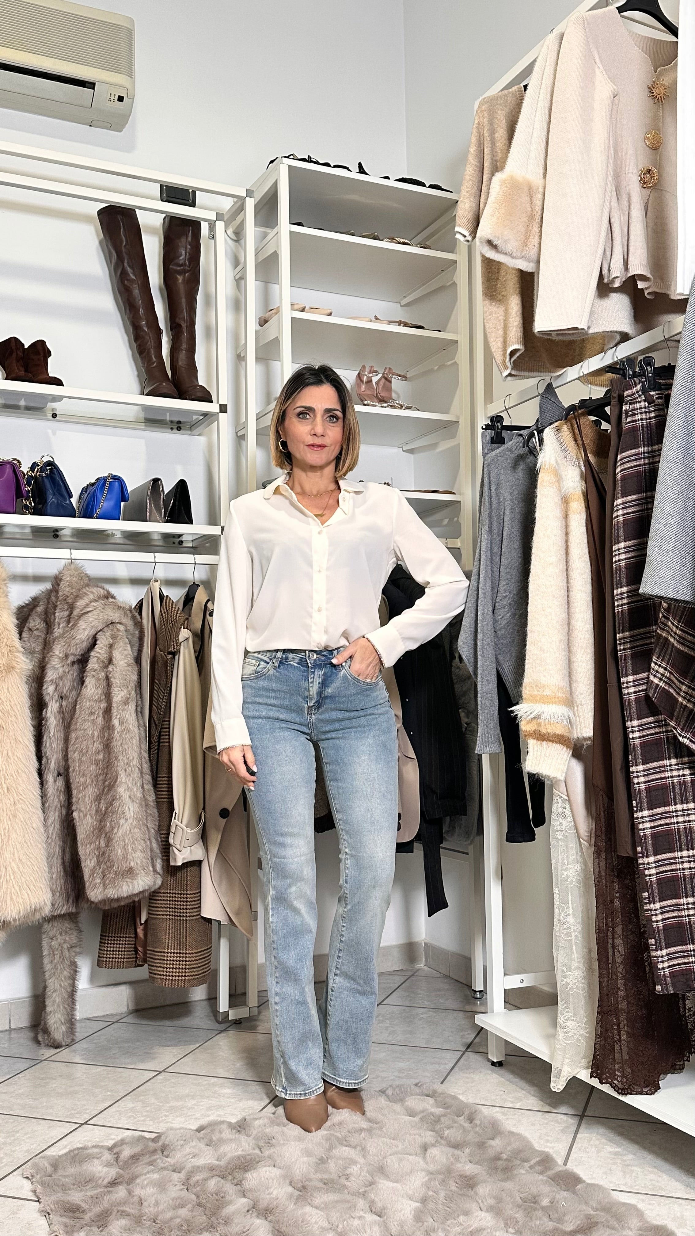 Jeans Flare sabbiato  – Zampa Slanciante