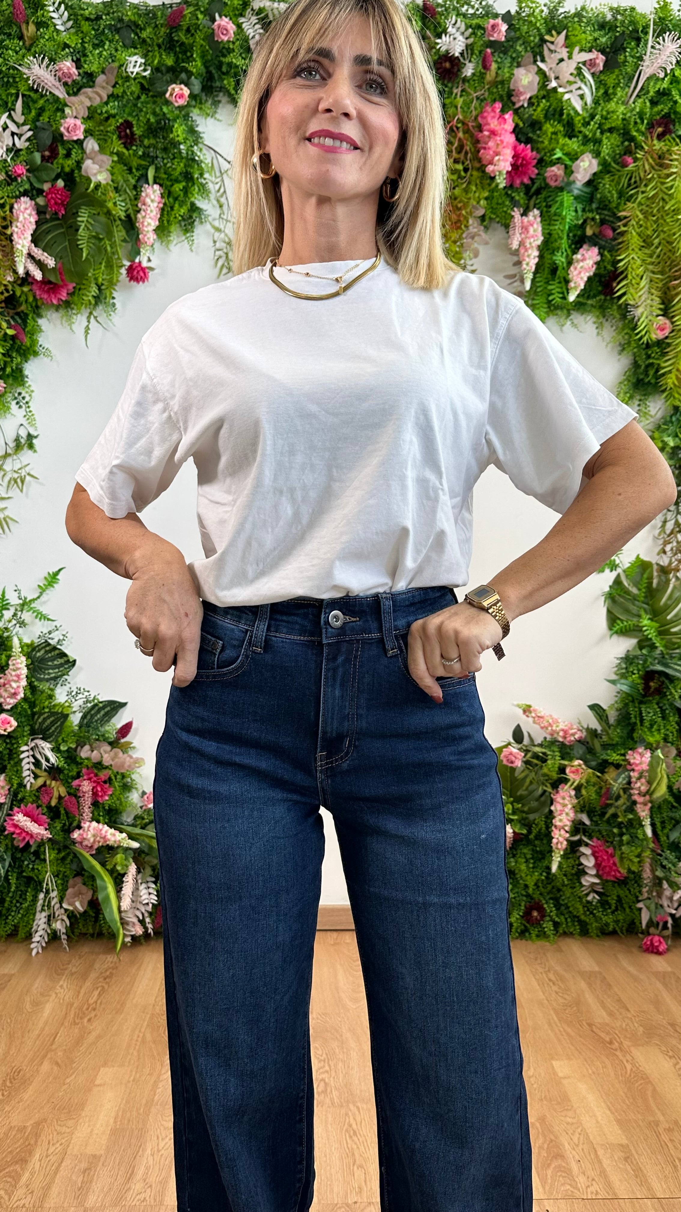 Jeans Palazzo denim scuro