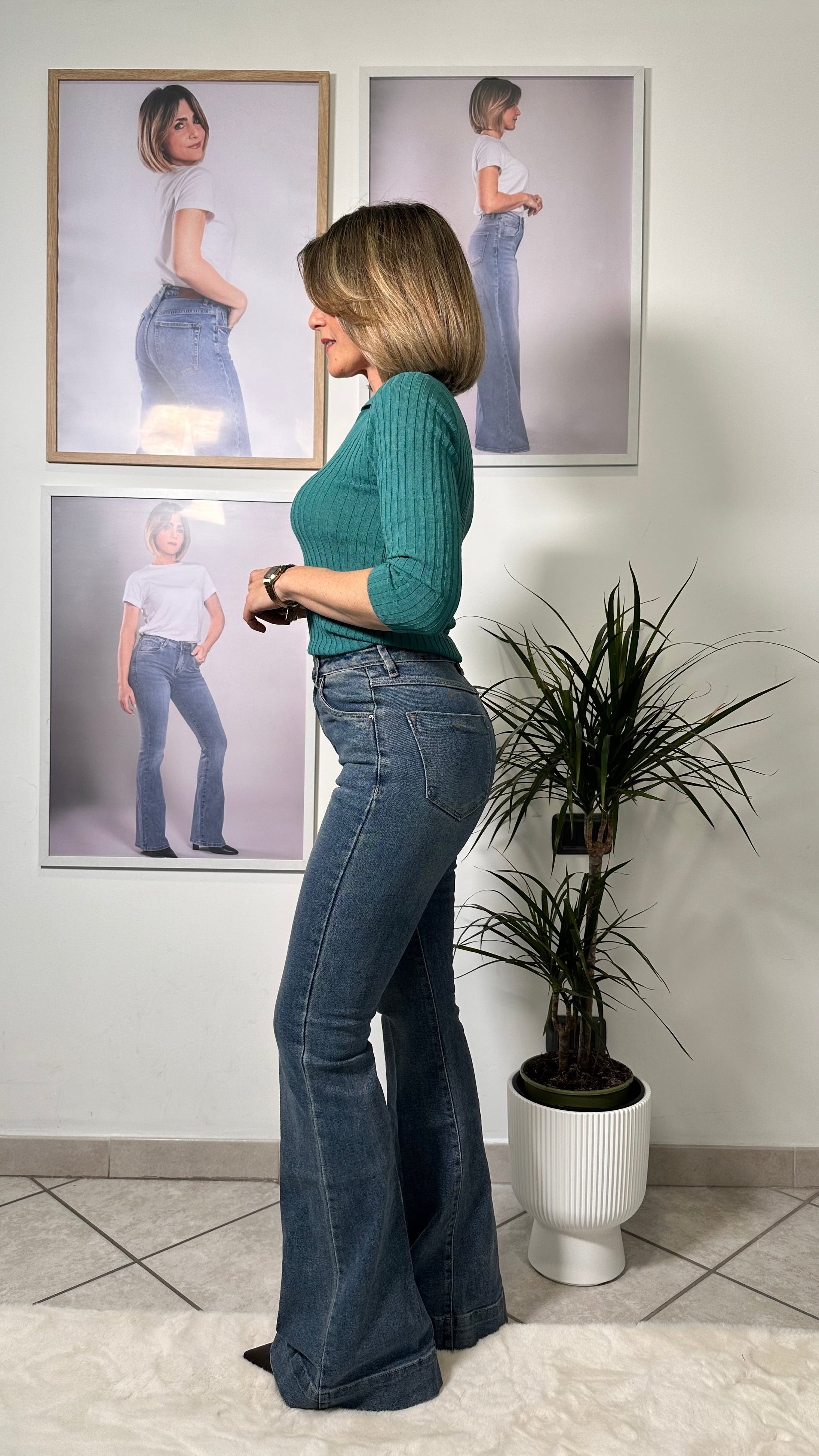 Jeans Angel -Kg  French Fit Blu Denim