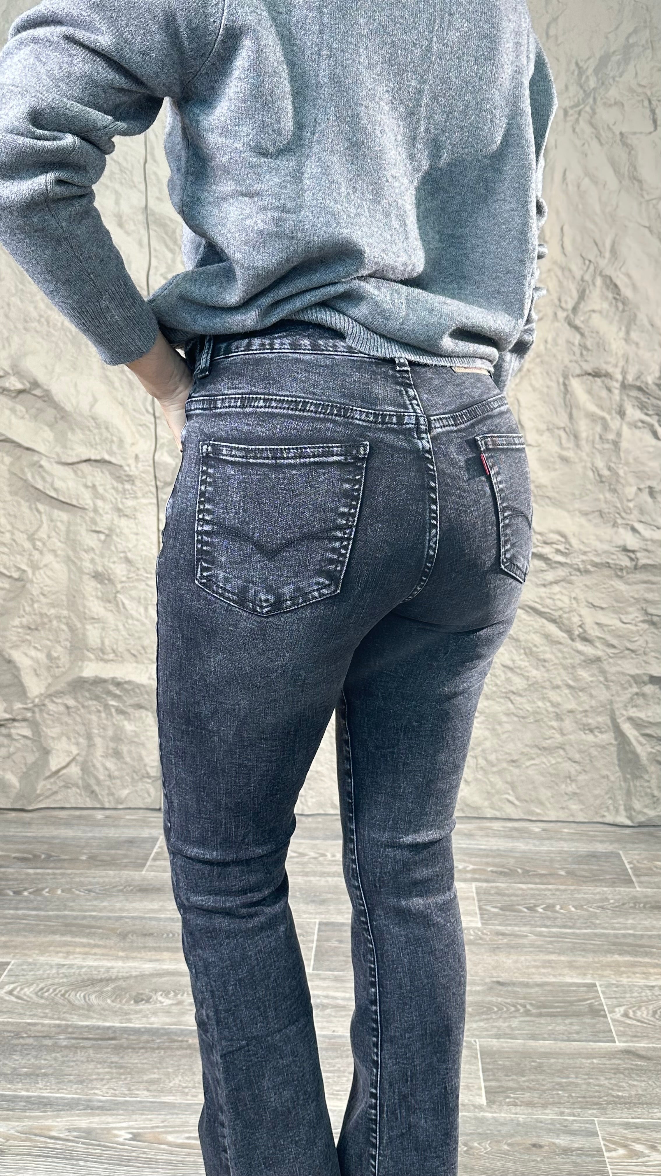 Jeans Zampa grigio scuro