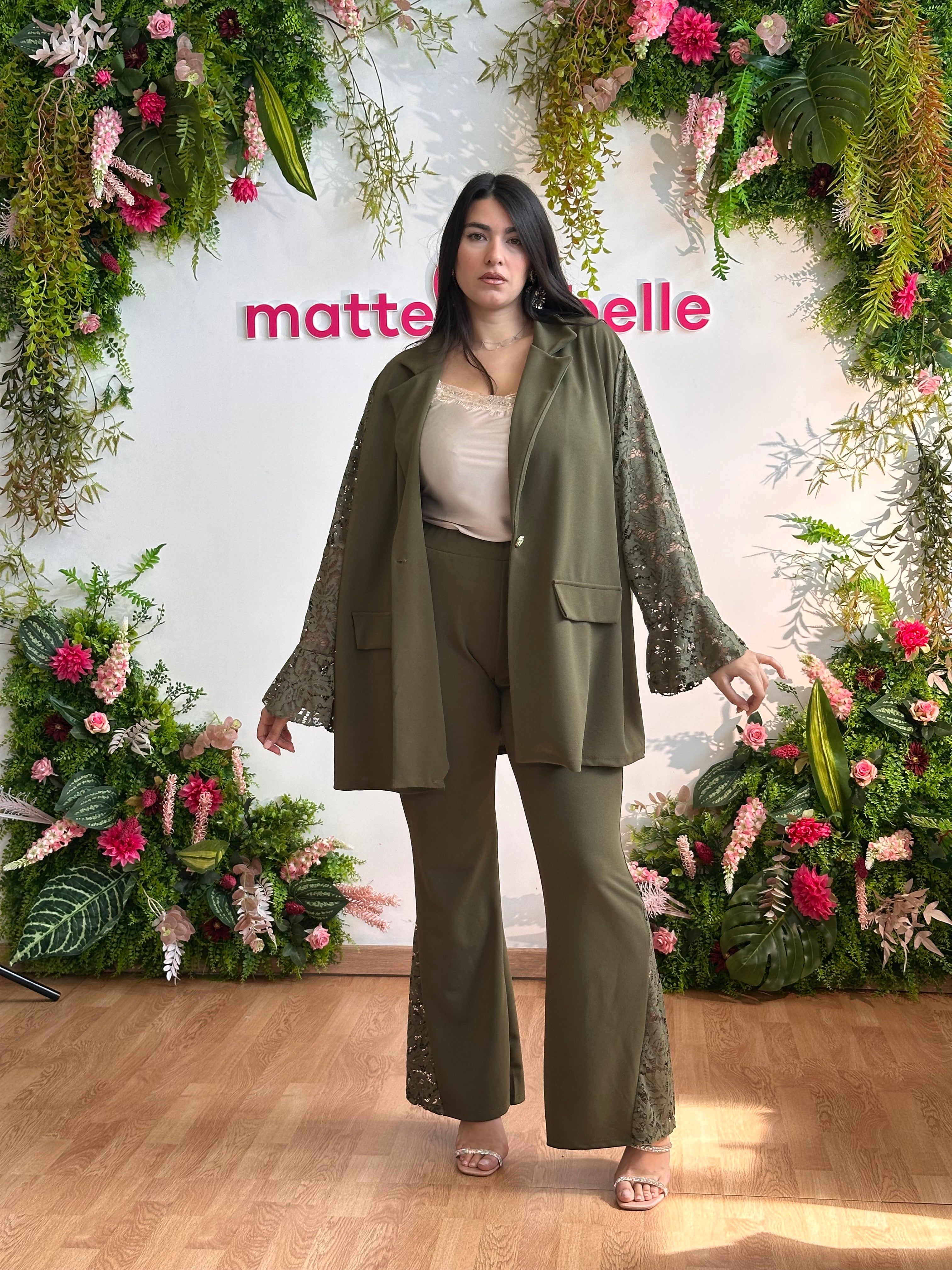 Tailleur Lady verde militare