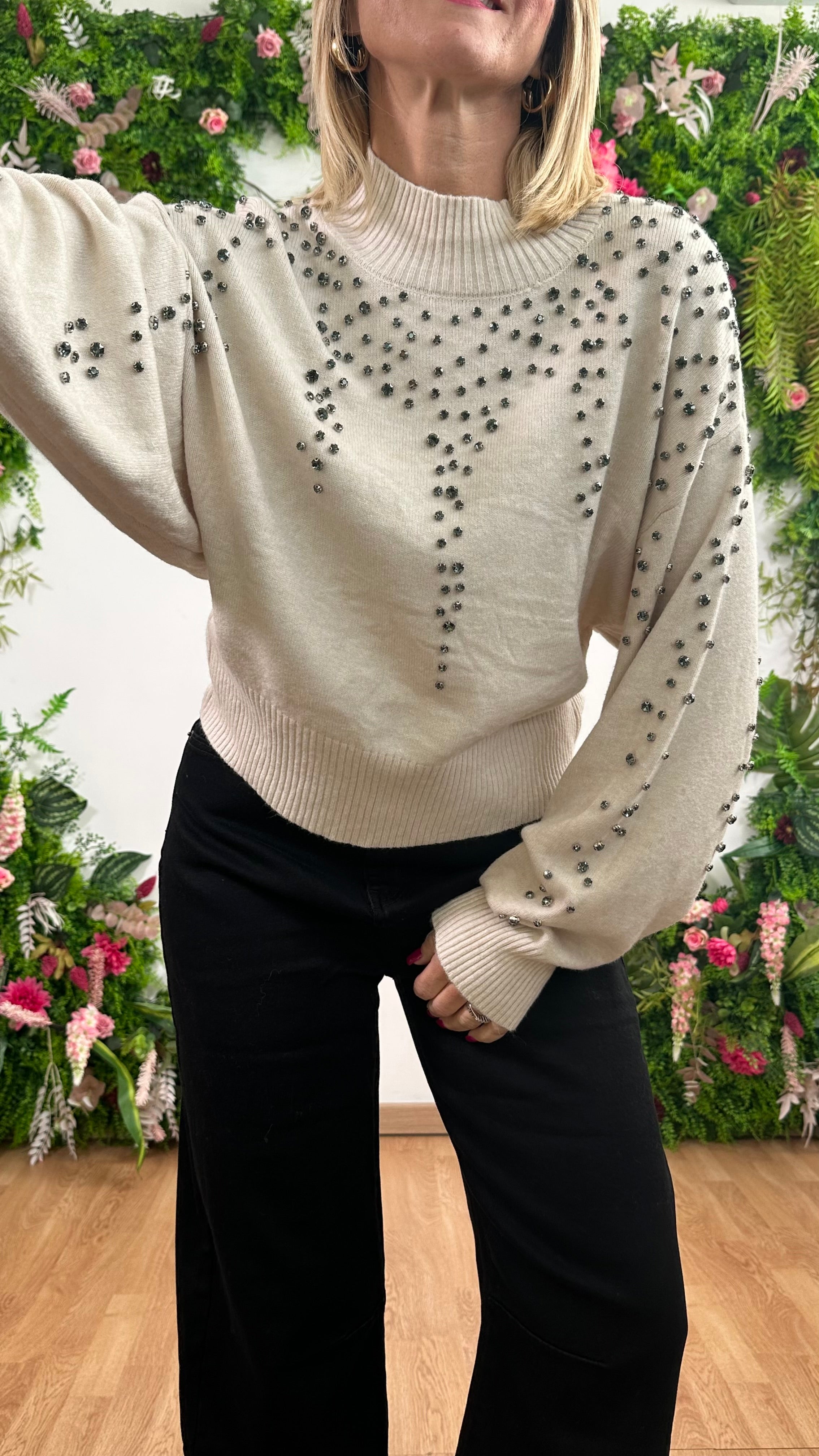 Maglia Crystal panna