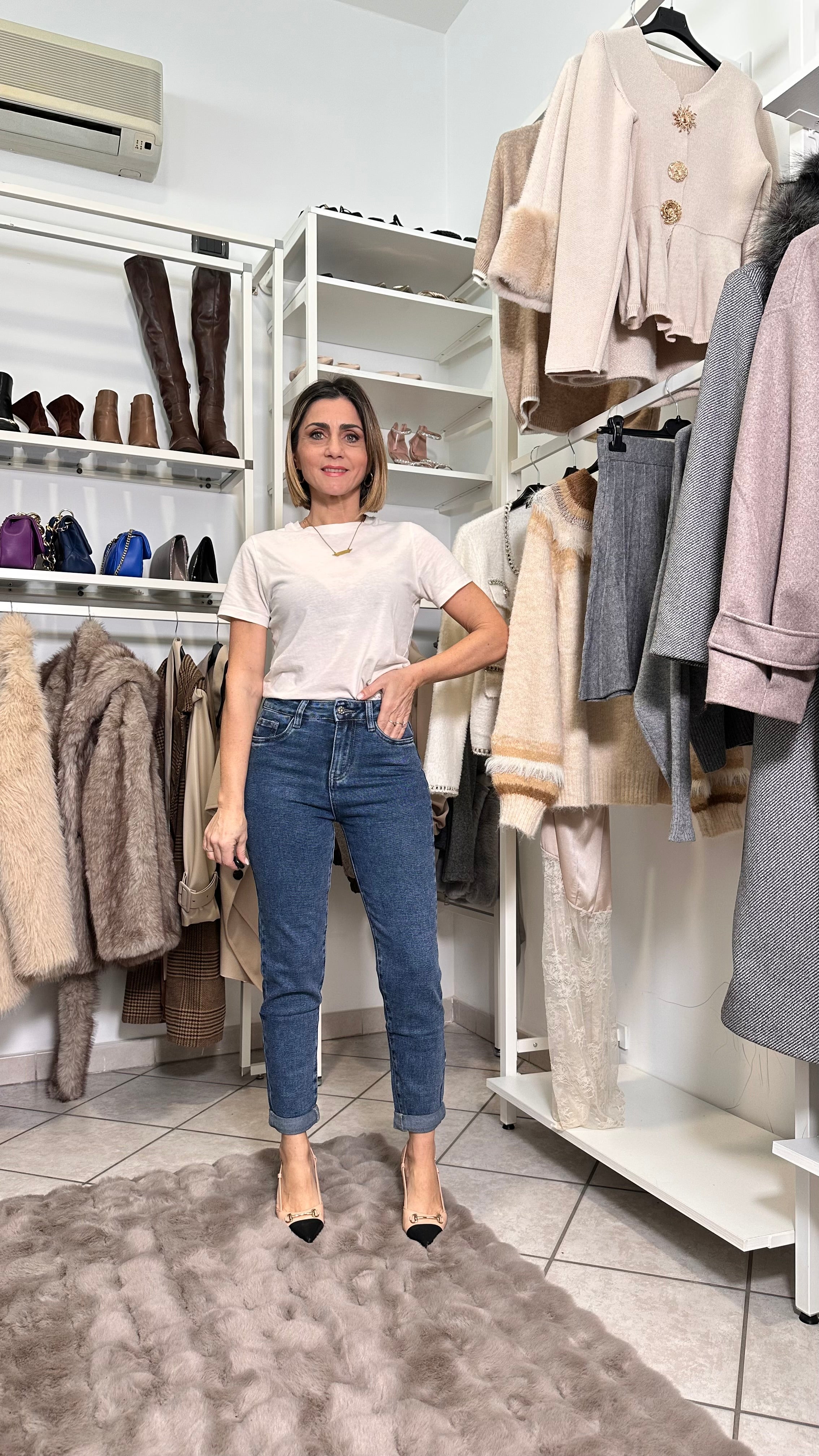 Jeans Mom Fit Classico – Denim Blu Medio