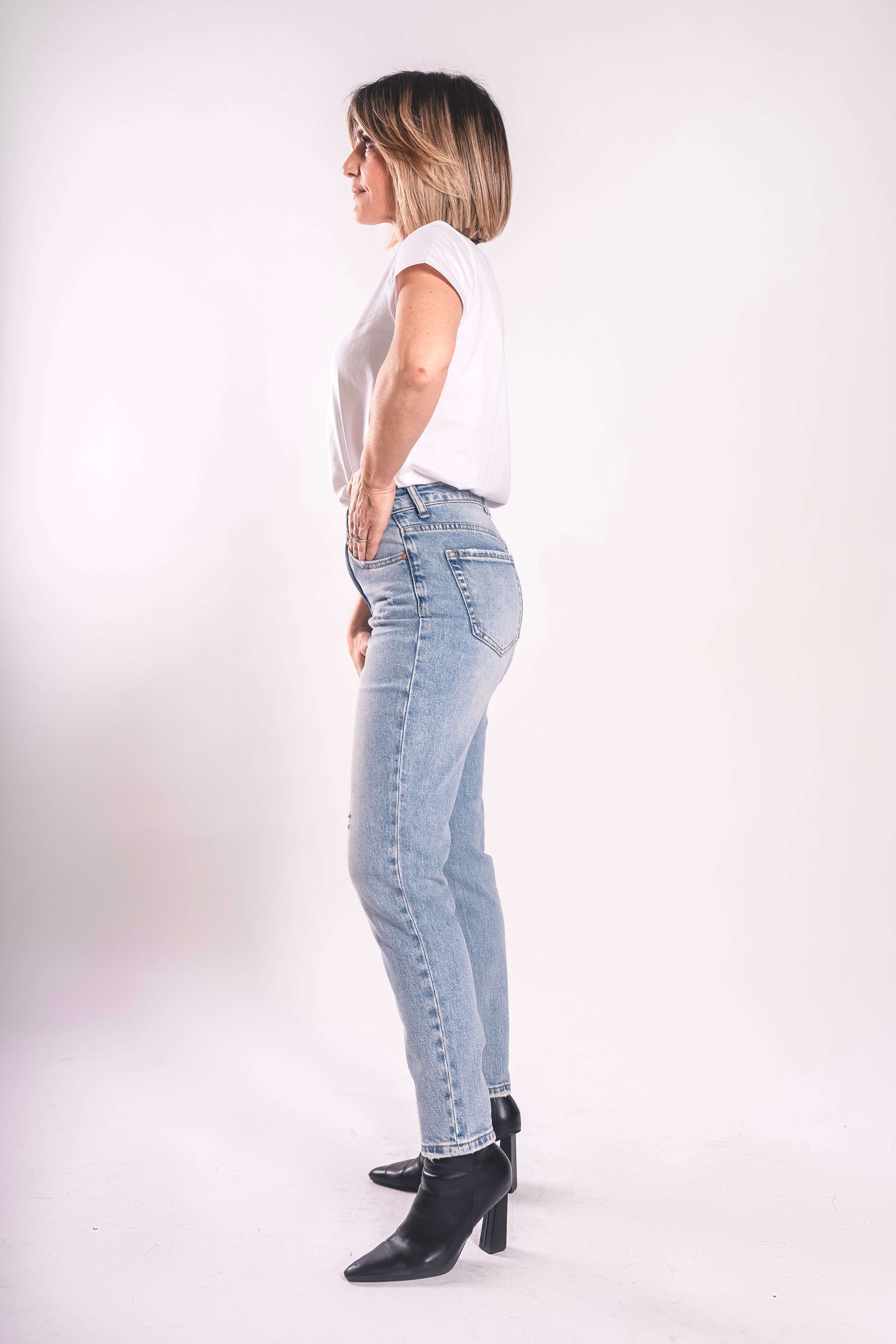 Mom Fit Vintage – Denim Chiaro