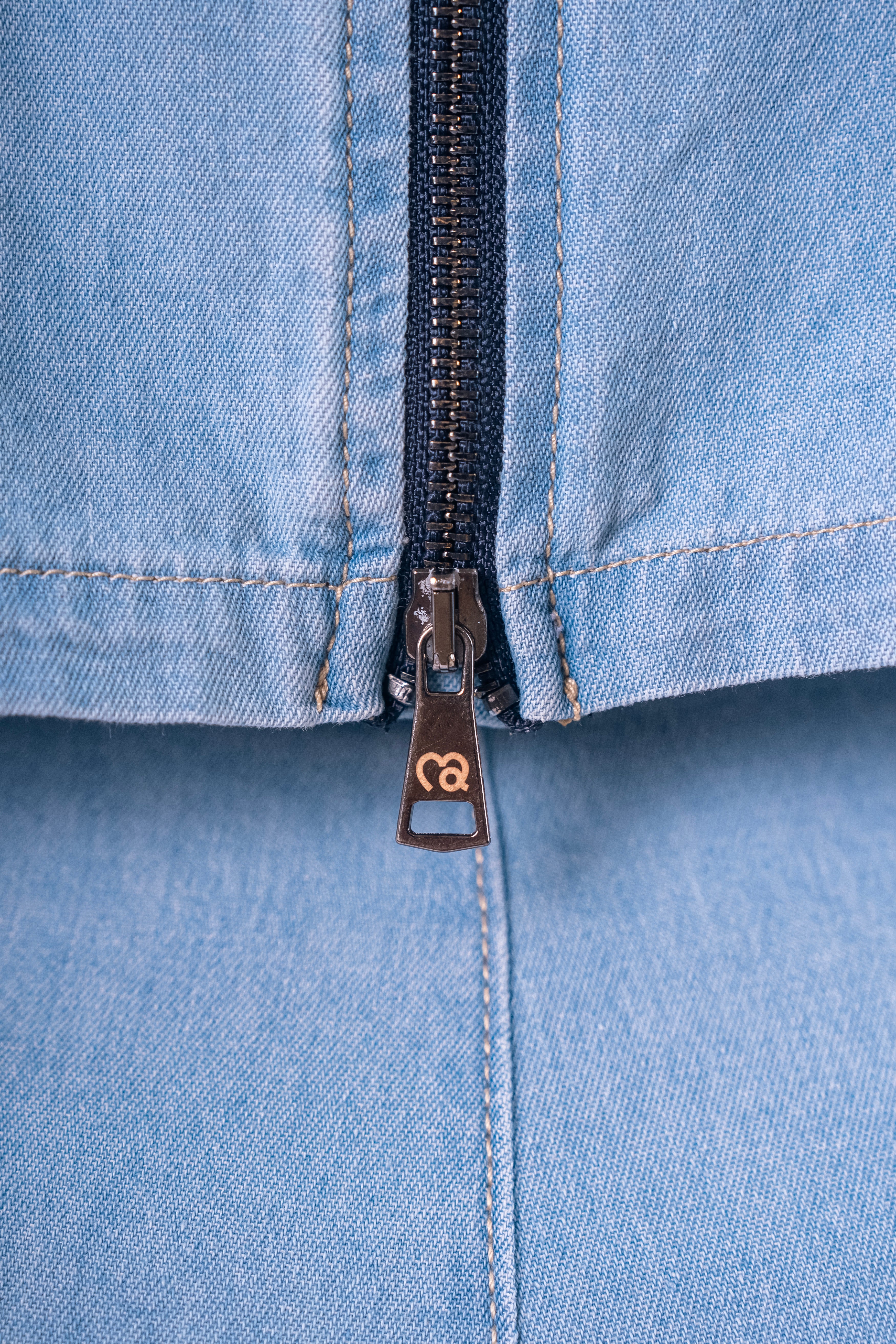 Crop Top Couture Denim Chiaro