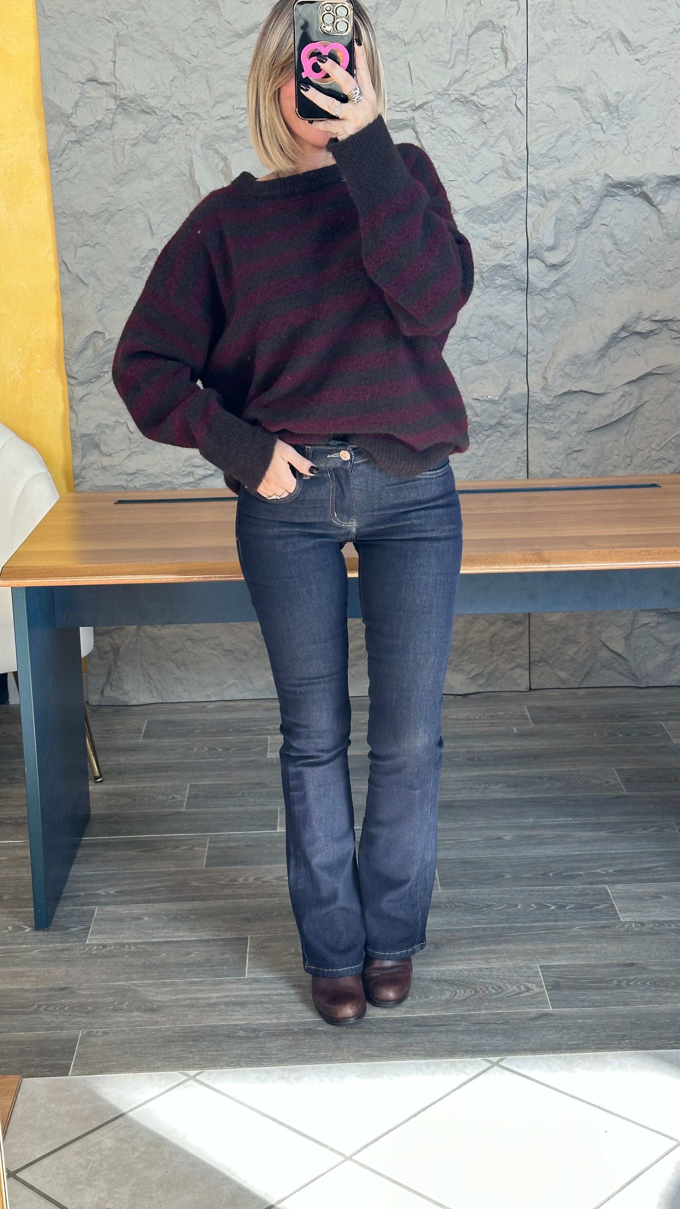 Pull Stripes Marrone