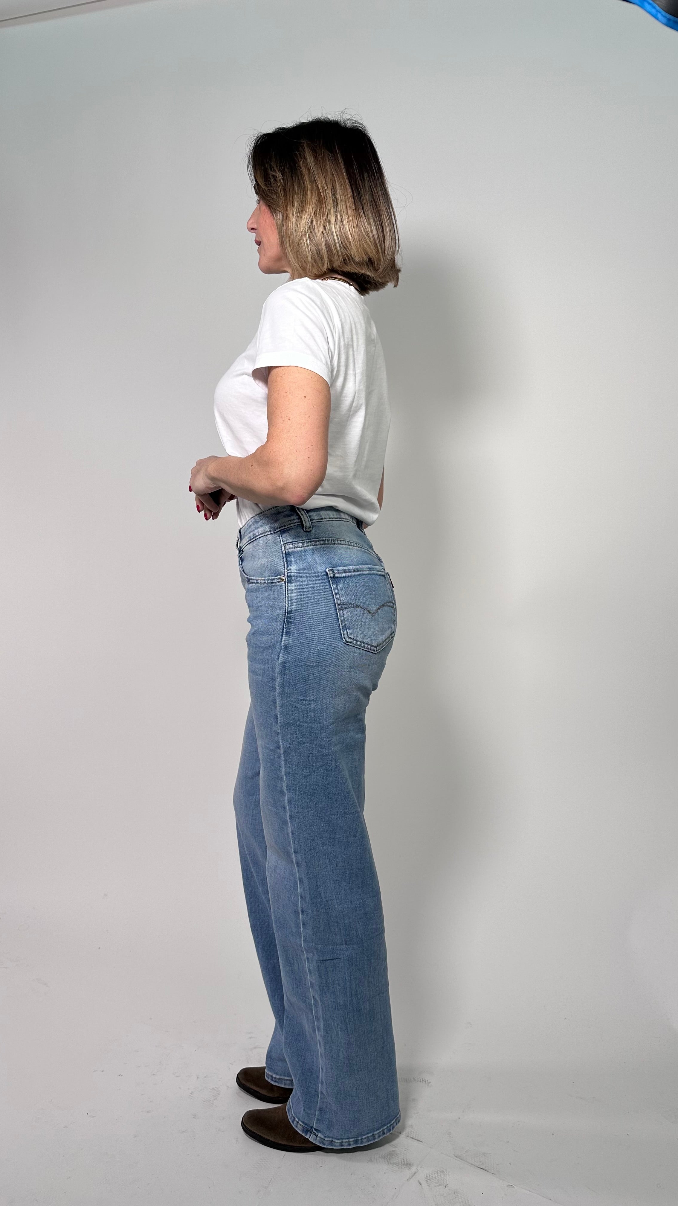 Jeans Wide leg denim chiaro