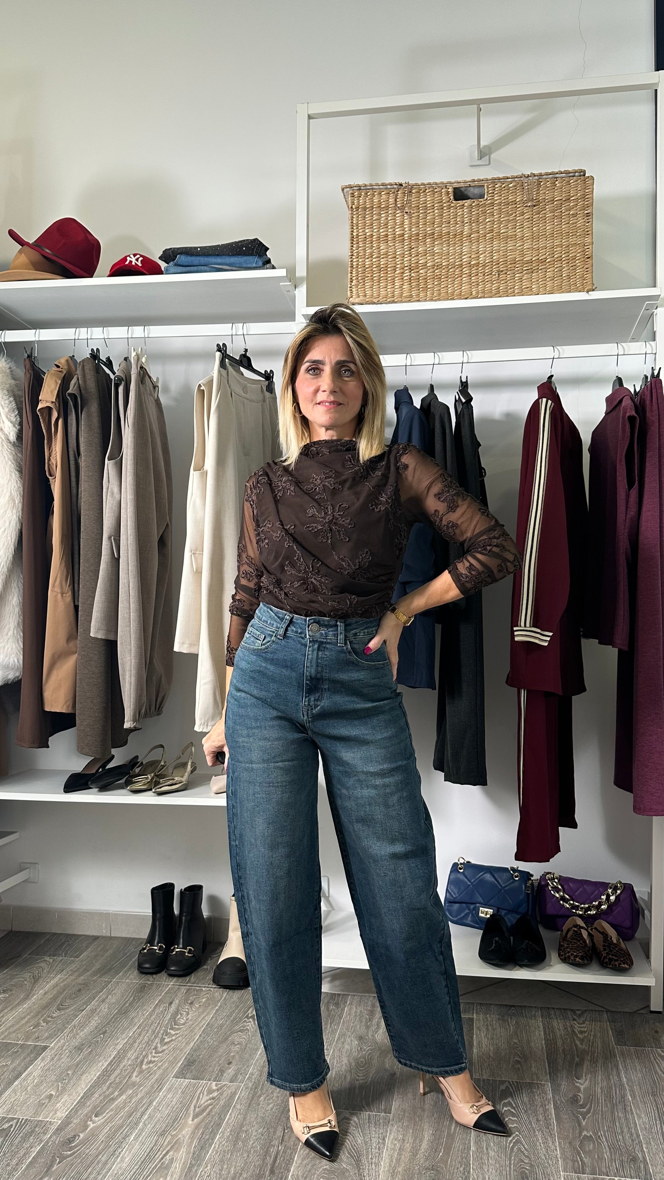 Jeans Barrel sabbiato