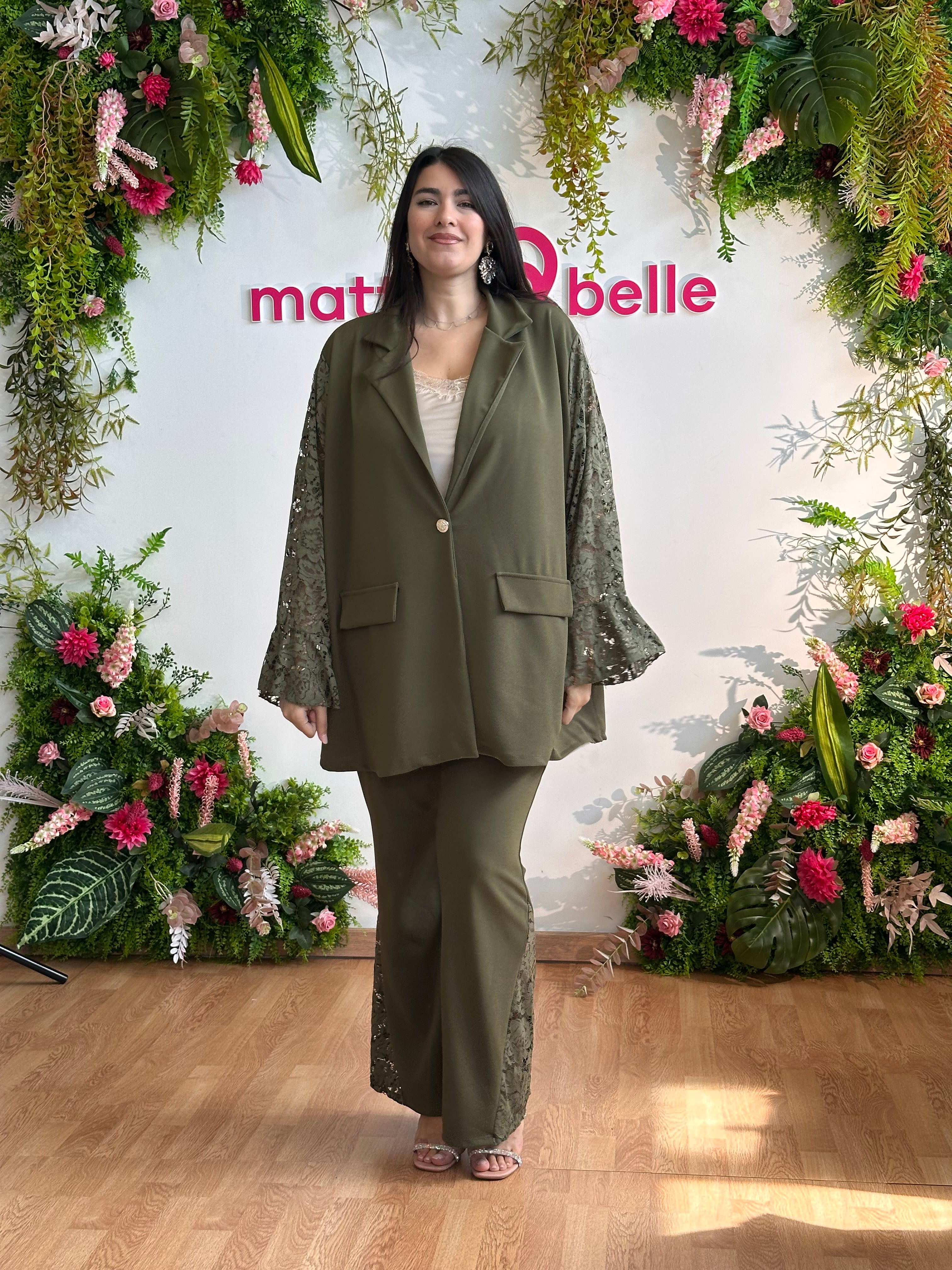 Tailleur Lady verde militare