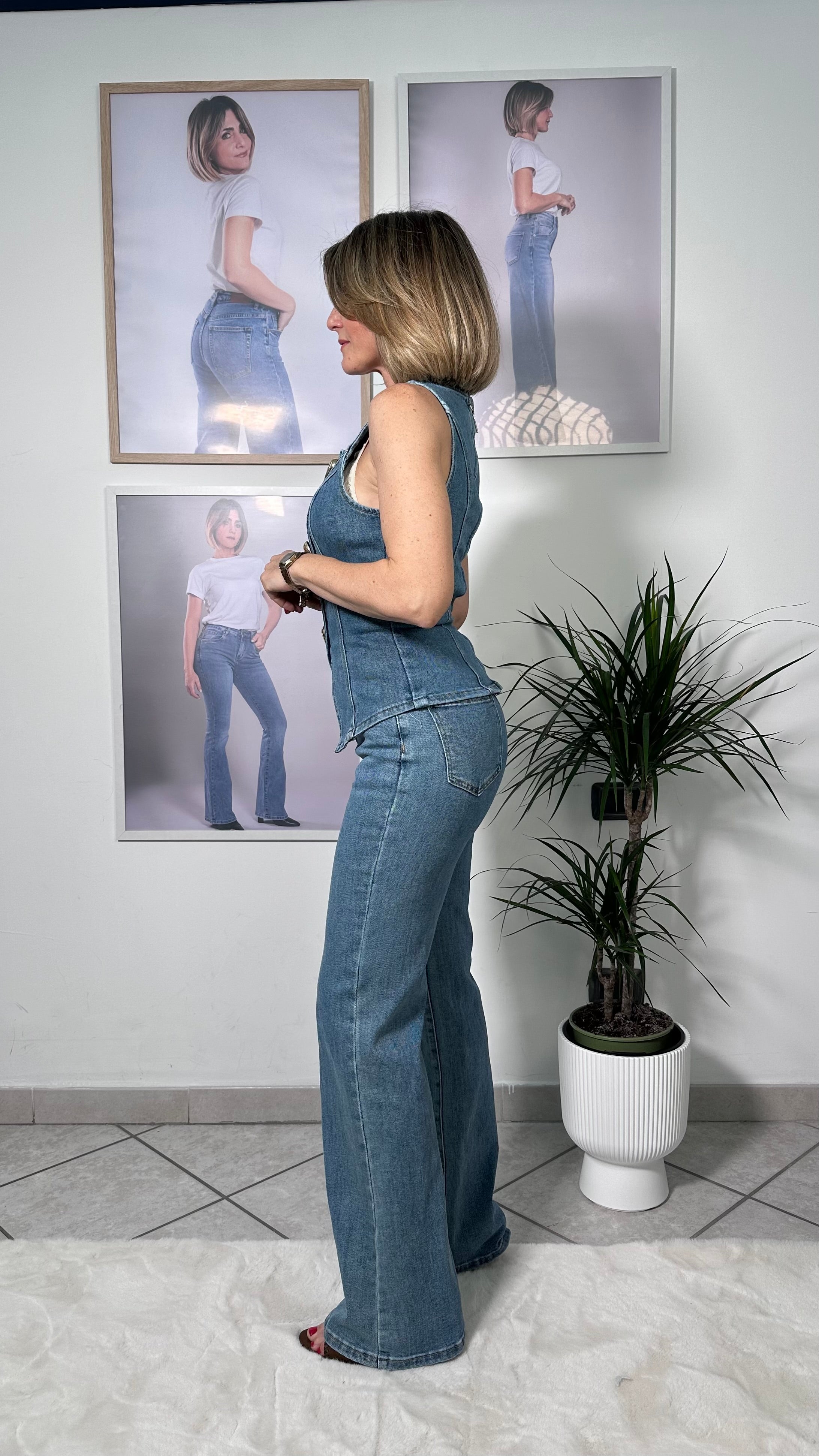 Coordinato Denim Sculpt Chic