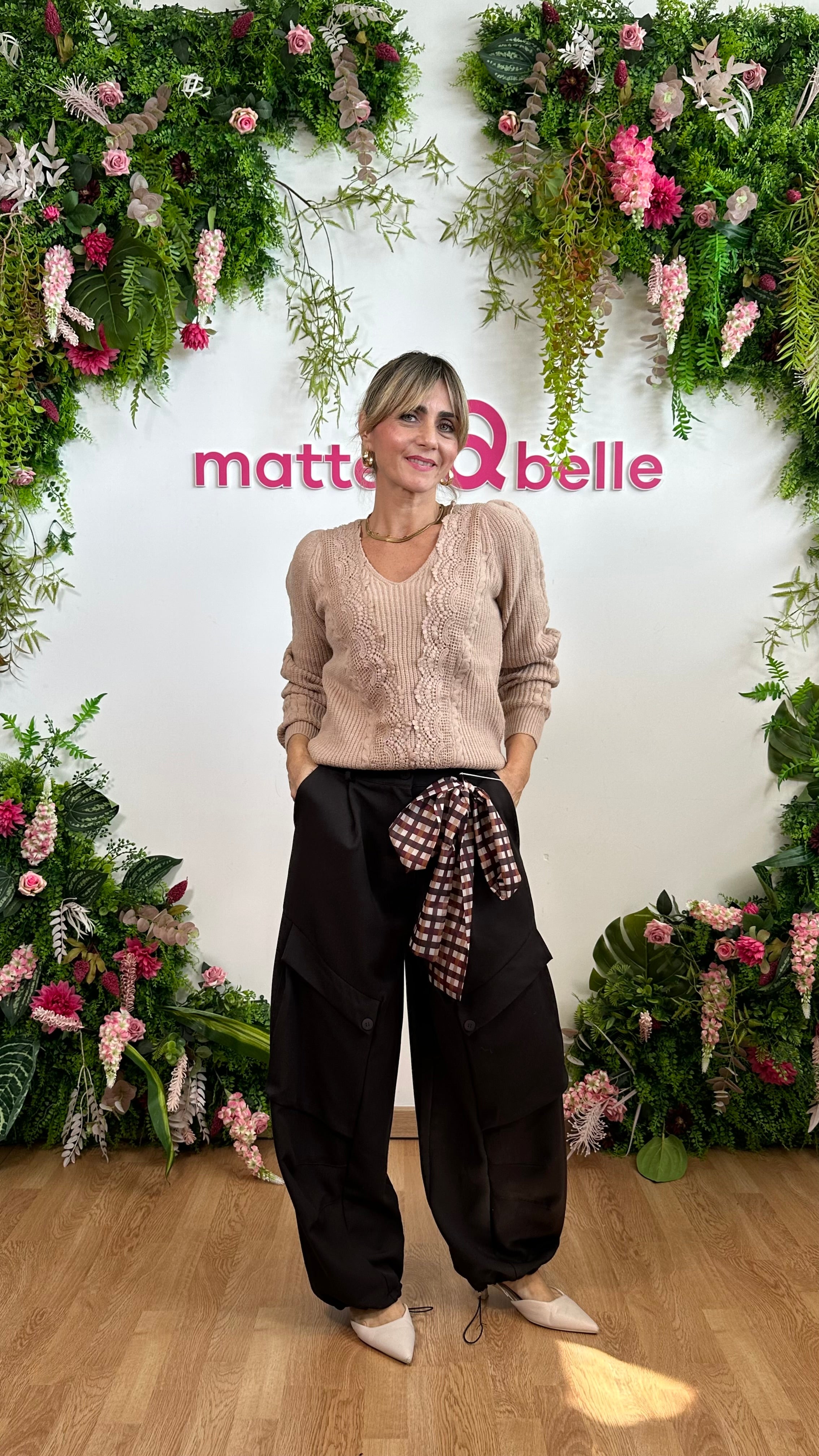 Pantalone Cargo Foulard Marrone