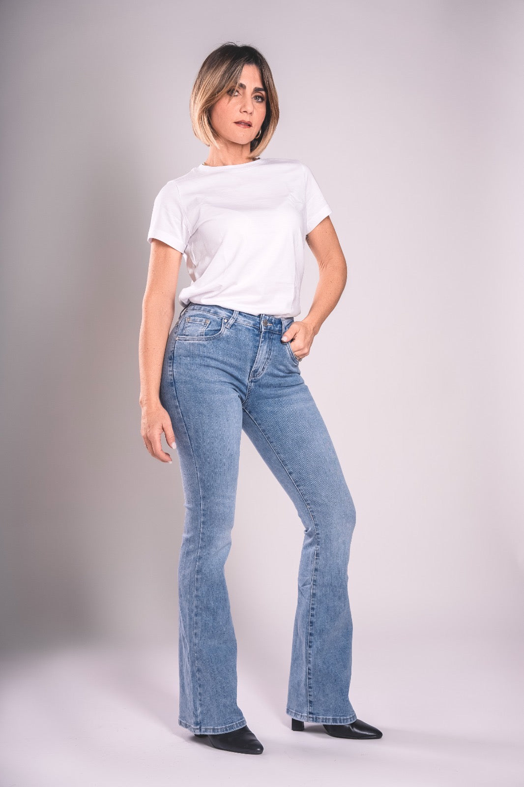 Jeans Flare denim chiaro