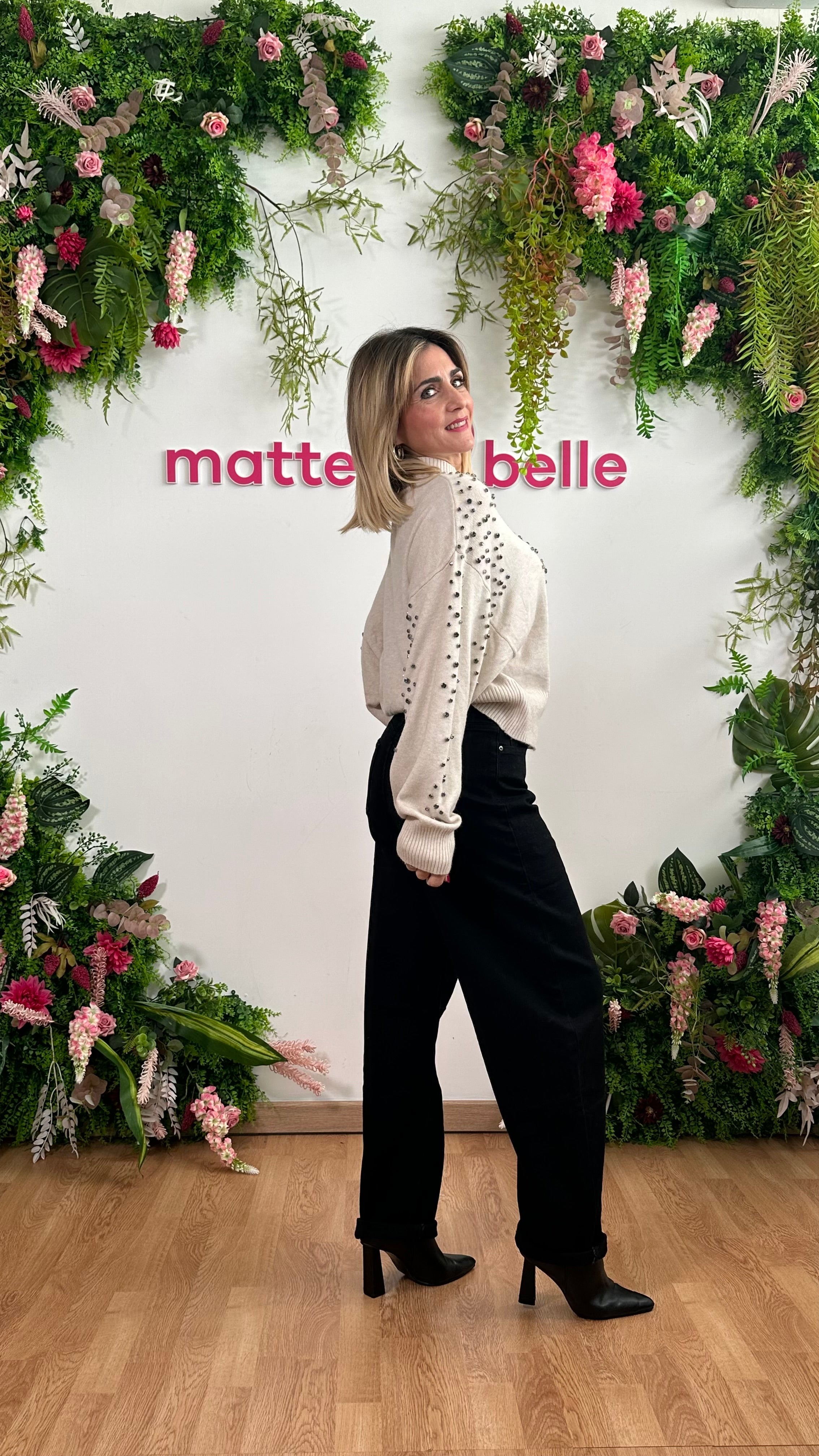 Maglia Crystal panna