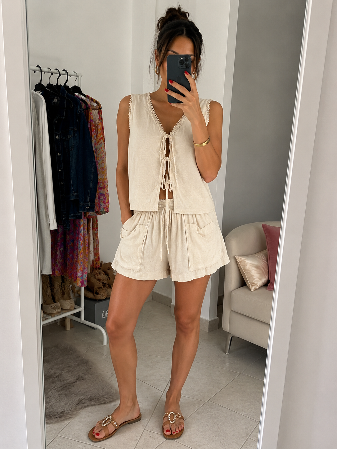Coordinato Summer Linen Sky beige