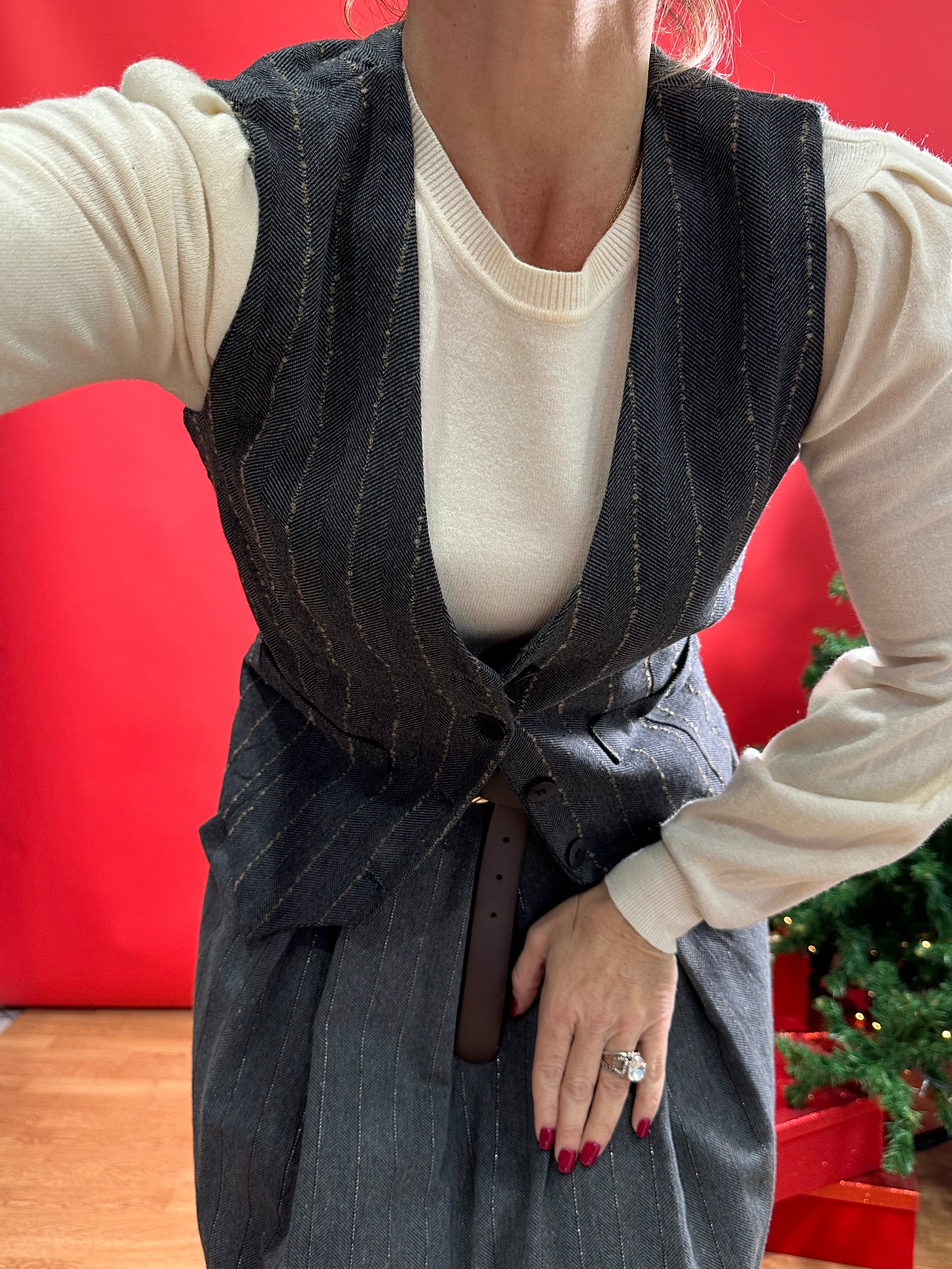 gilet tweed