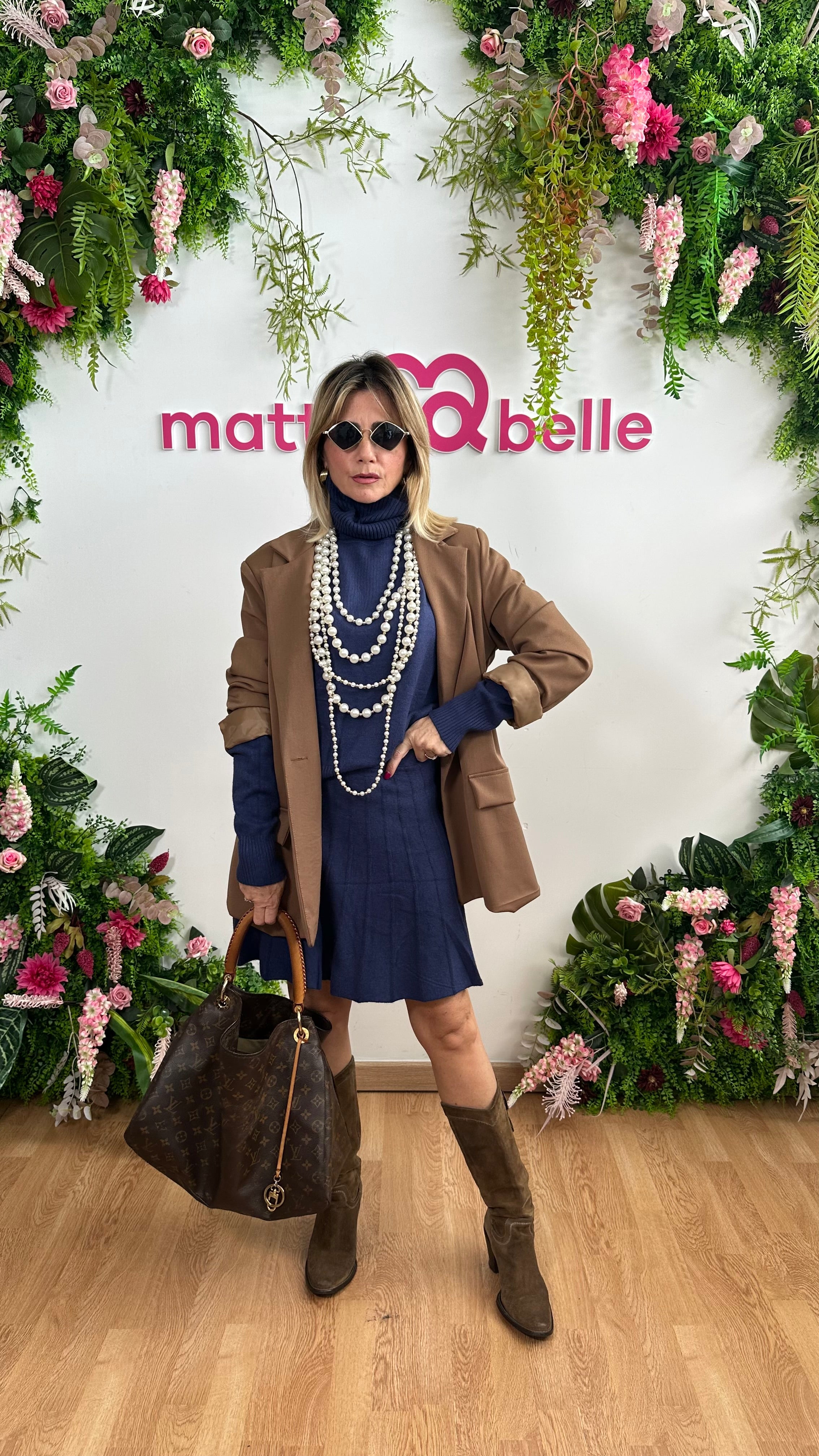 Coordinato in maglia Stefany Blu