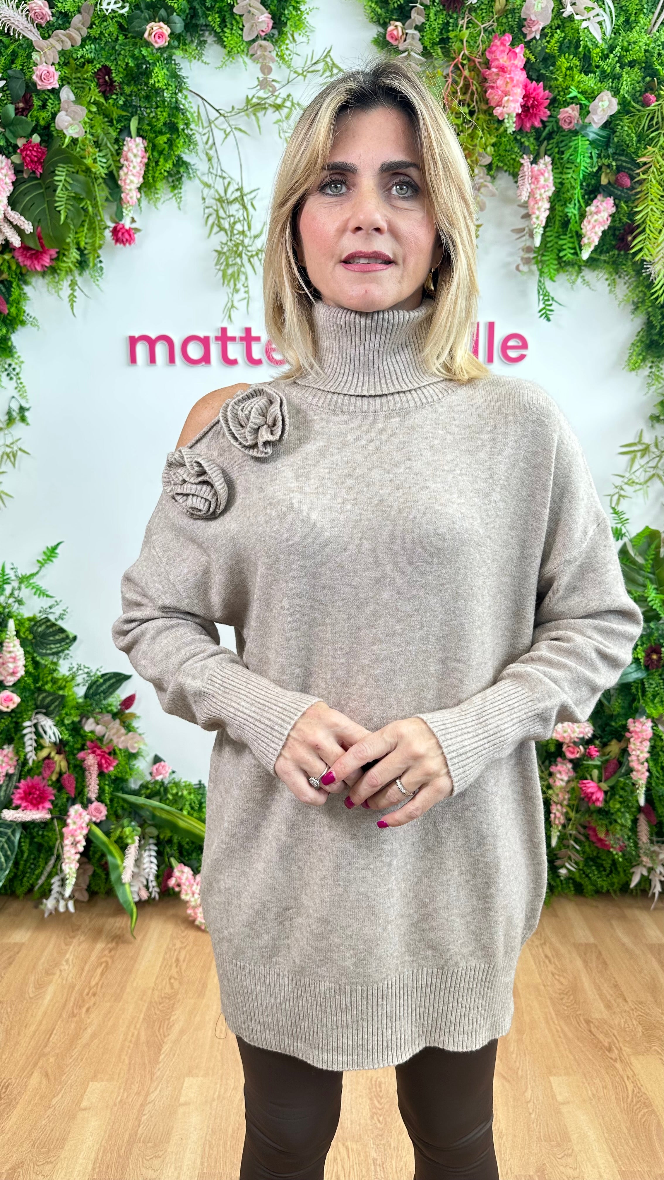 Maxi Pull monospalla tortora