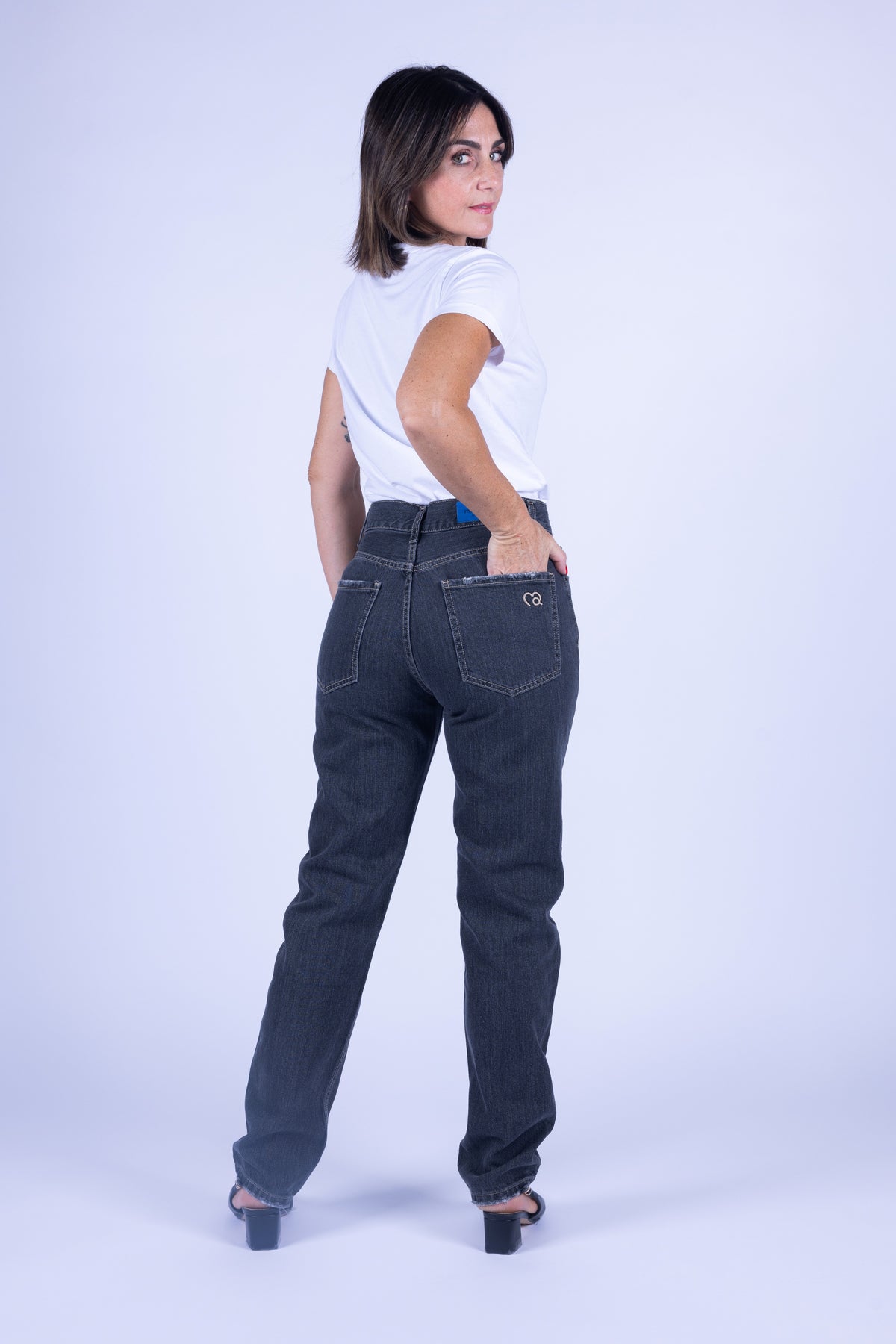 JEANS ICON STRAIGHT COUTURE NERO