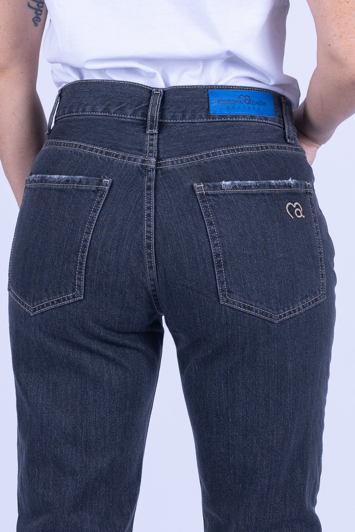 JEANS ICON STRAIGHT COUTURE NERO