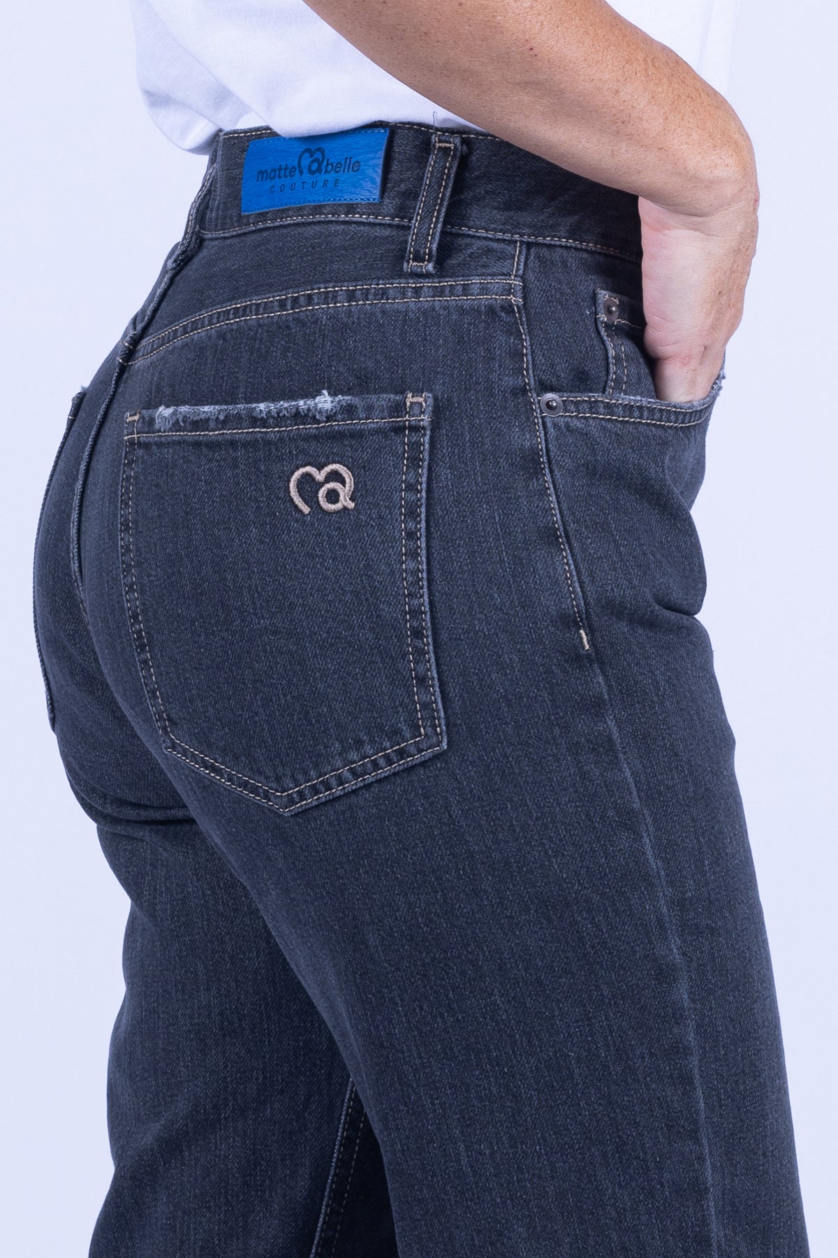 JEANS ICON STRAIGHT COUTURE NERO