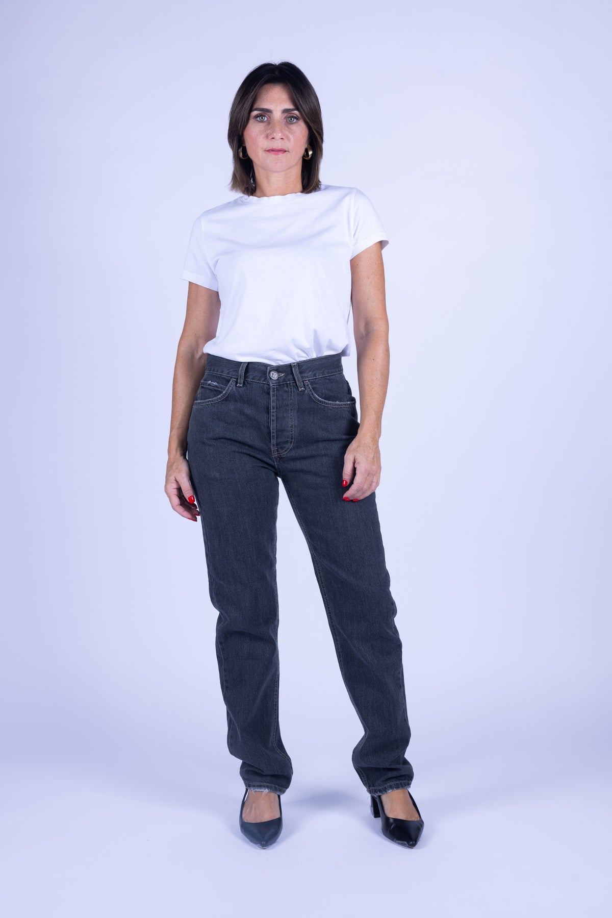 JEANS ICON STRAIGHT COUTURE NERO