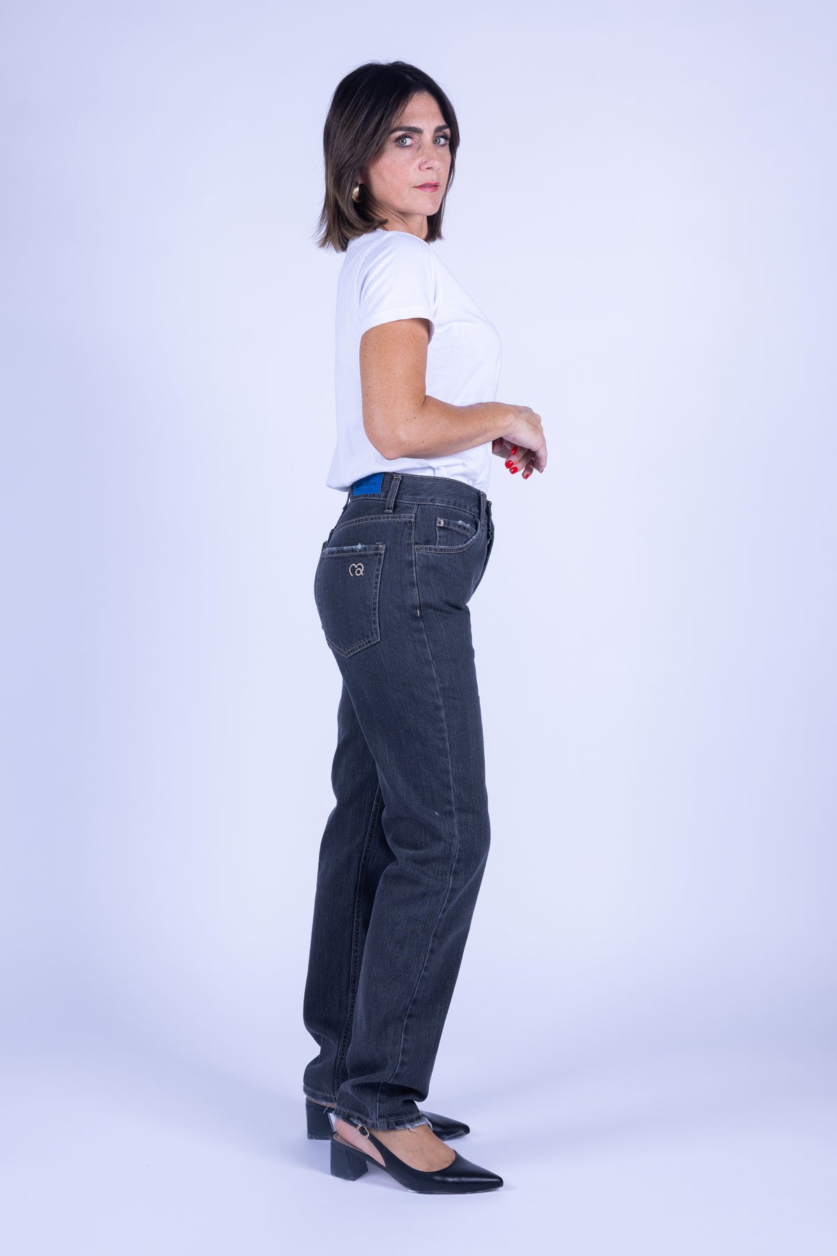 JEANS ICON STRAIGHT COUTURE NERO