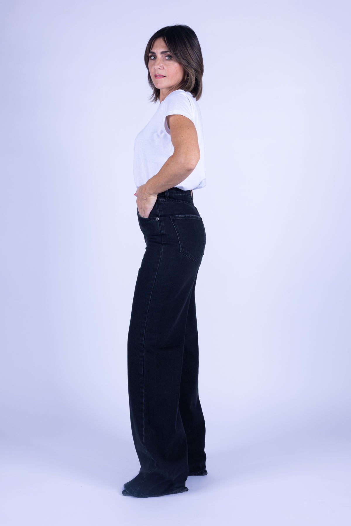 JEANS WIDE LEG COUTURE